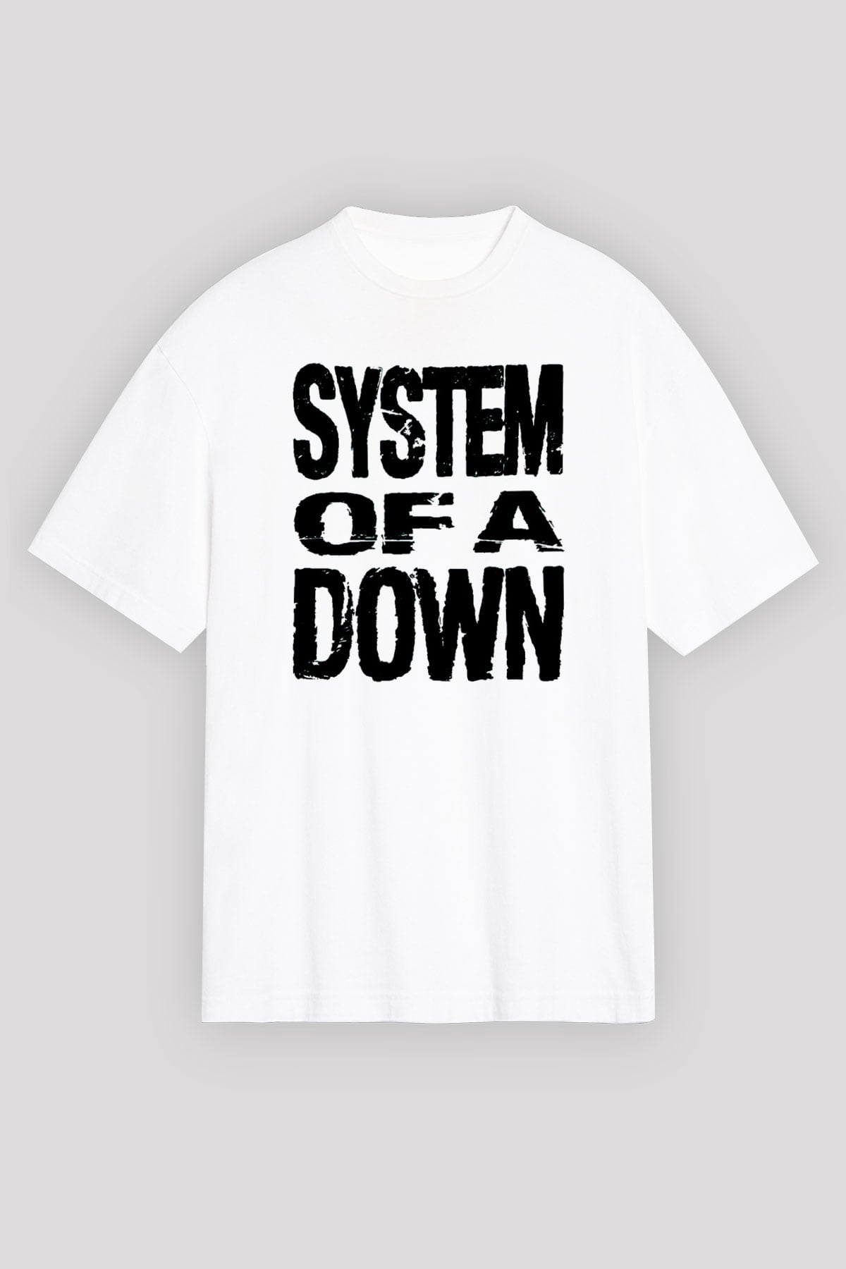 System of a Down Beyaz Unisex Oversize Tişört T-Shirt