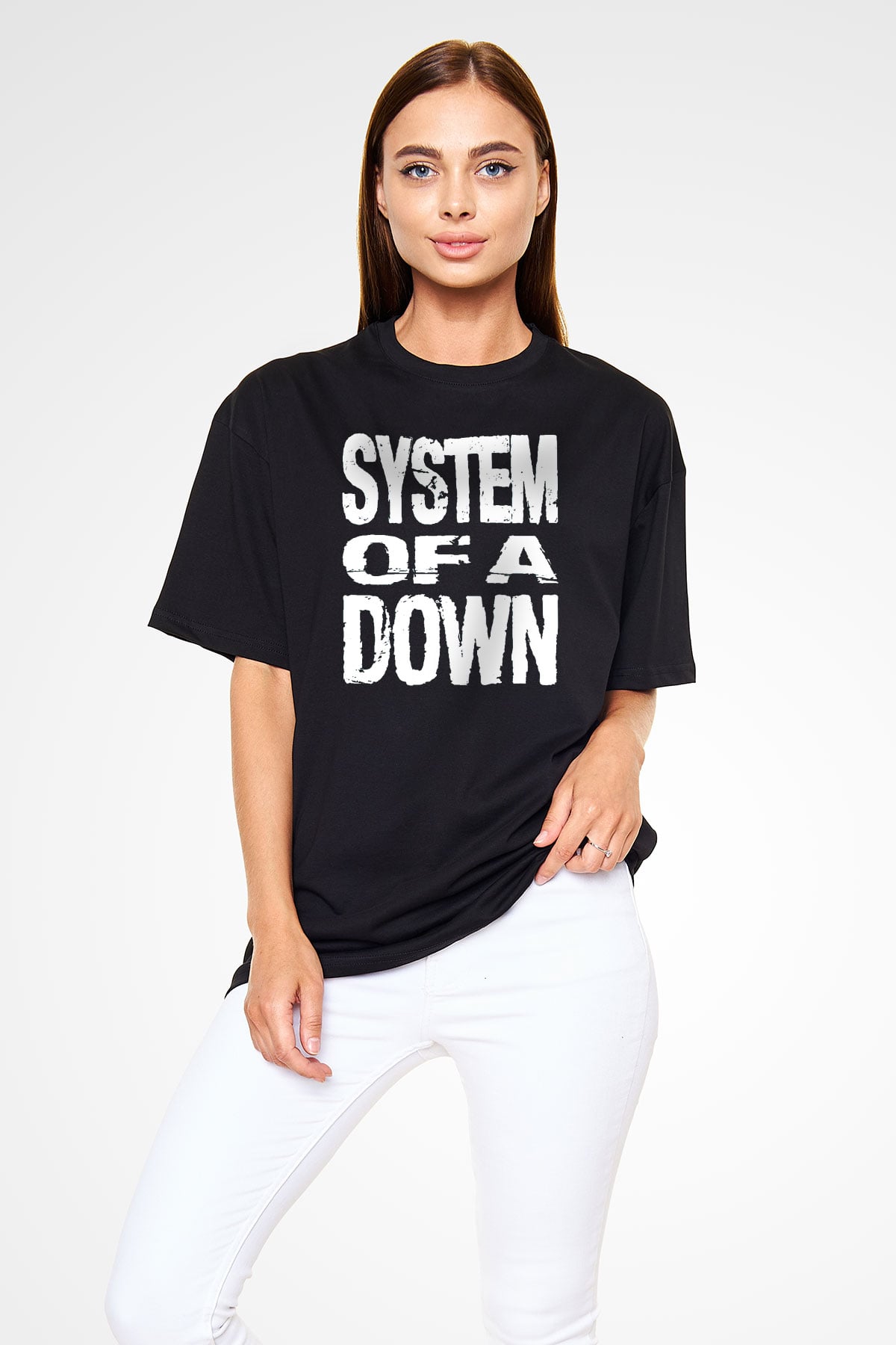 System of a Down Siyah Unisex Oversize Tişört T-Shirt