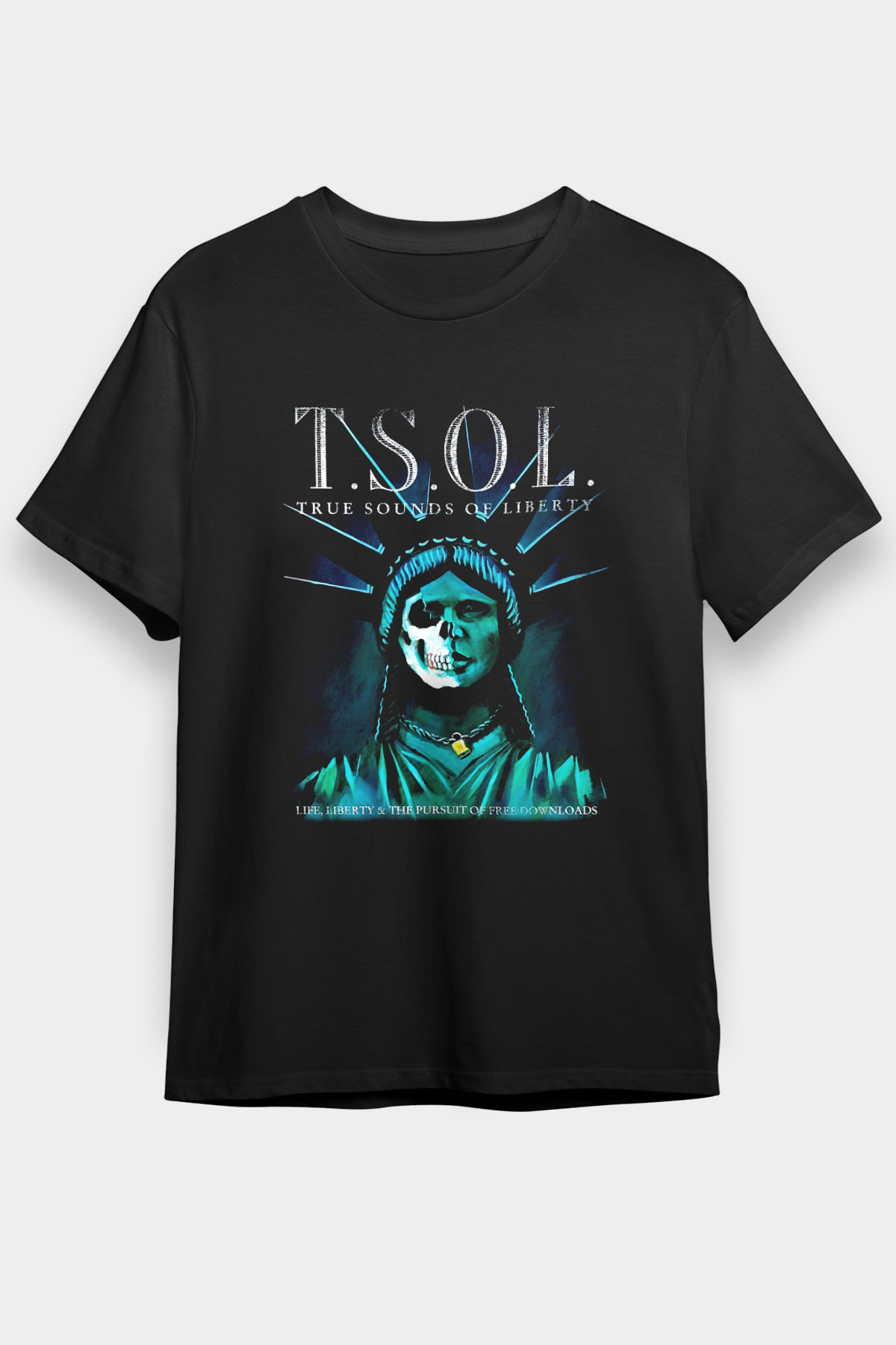 T.S.O.L. Siyah Unisex Tişört T-Shirt - TişörtFabrikası