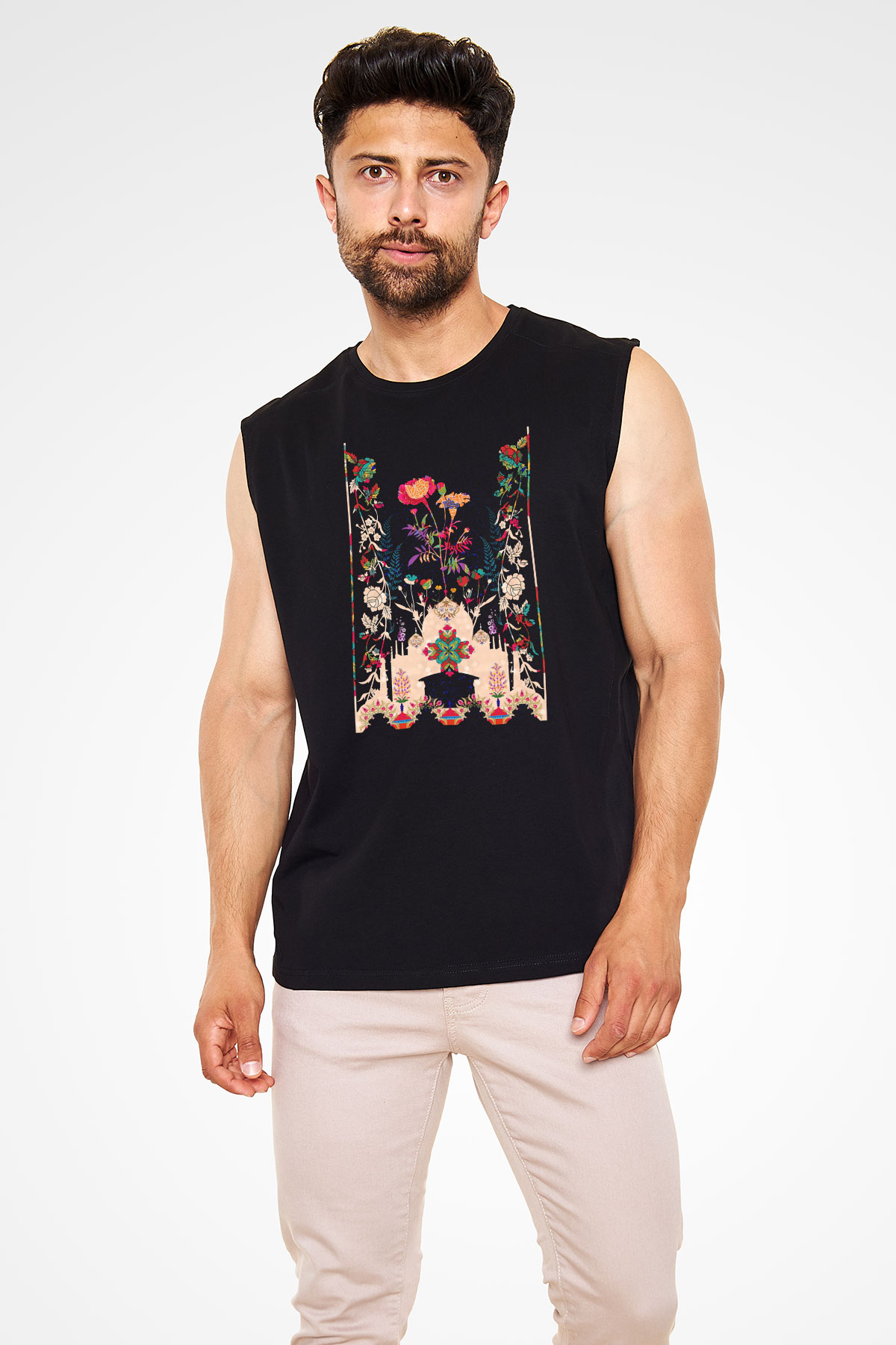 Tac Mahal Siyah Unisex Kolsuz Tişört