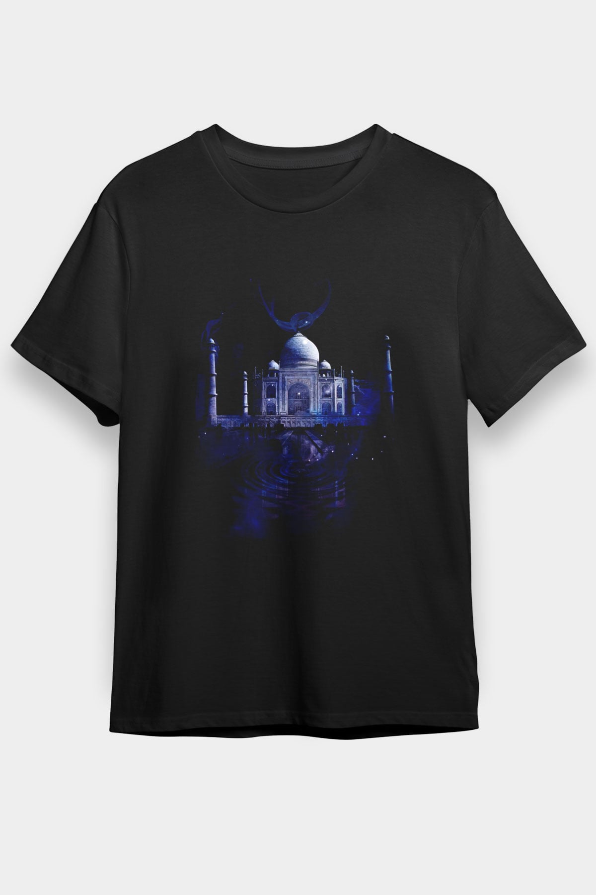 Tac Mahal Siyah Unisex Tişört T-Shirt - TişörtFabrikası