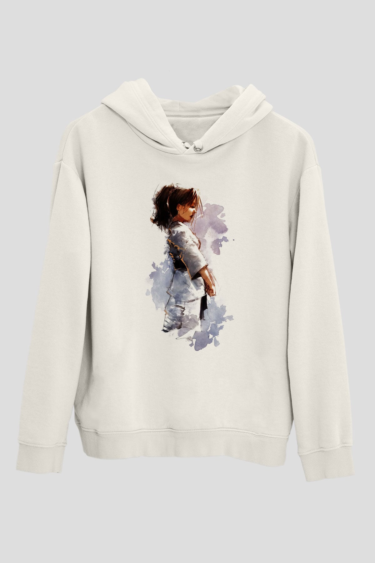 Taekwondo Beyaz Unisex Hoodie