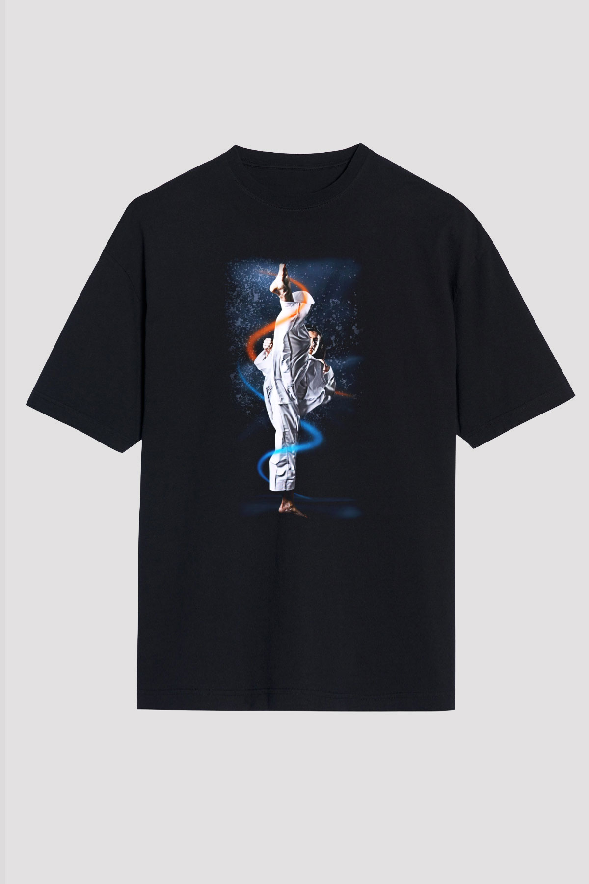 Taekwondo Siyah Unisex Oversize Tişört T-Shirt
