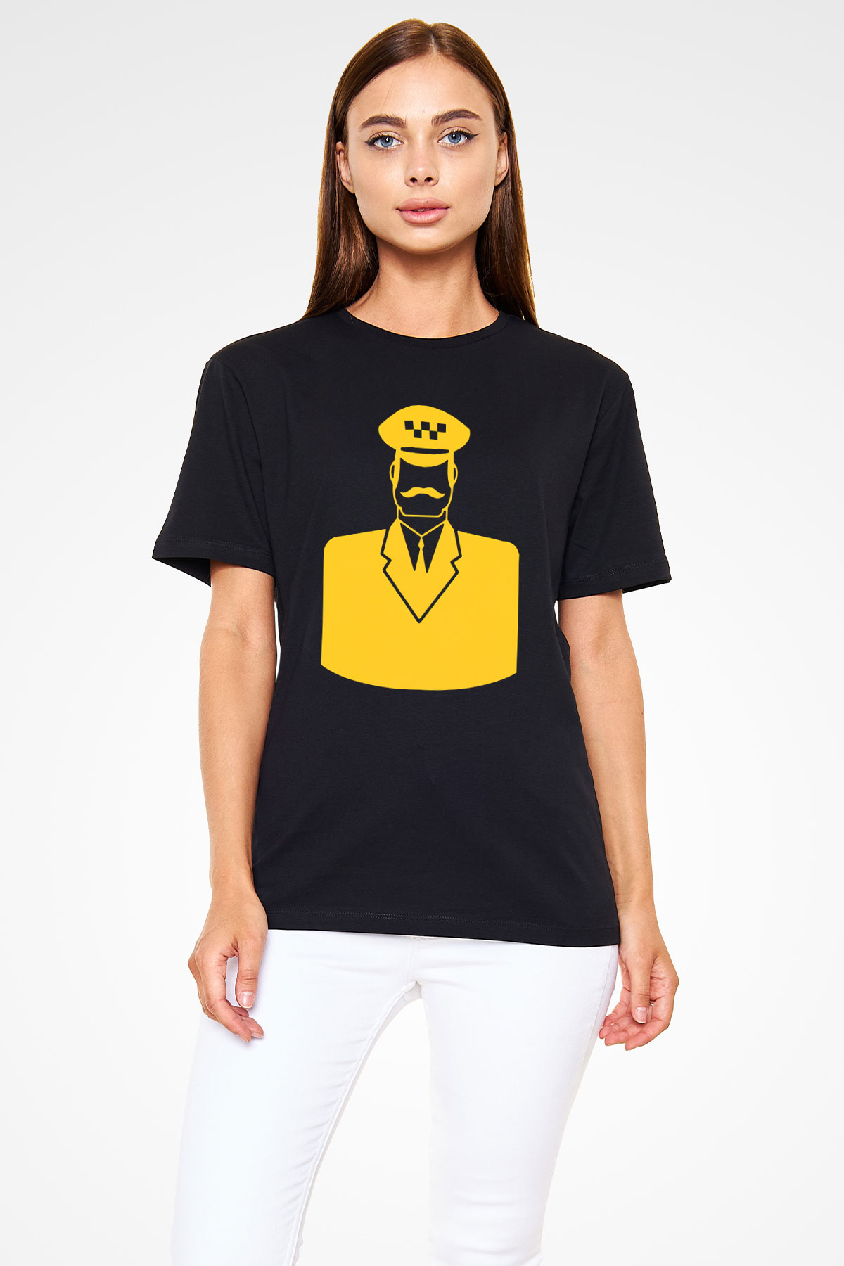 Taksici Siyah Unisex Tişört T-Shirt - TişörtFabrikası