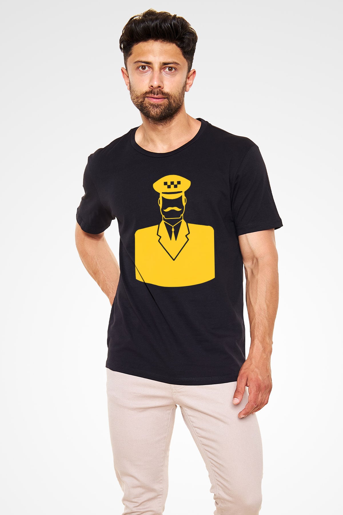 Taksici Siyah Unisex Tişört T-Shirt - TişörtFabrikası
