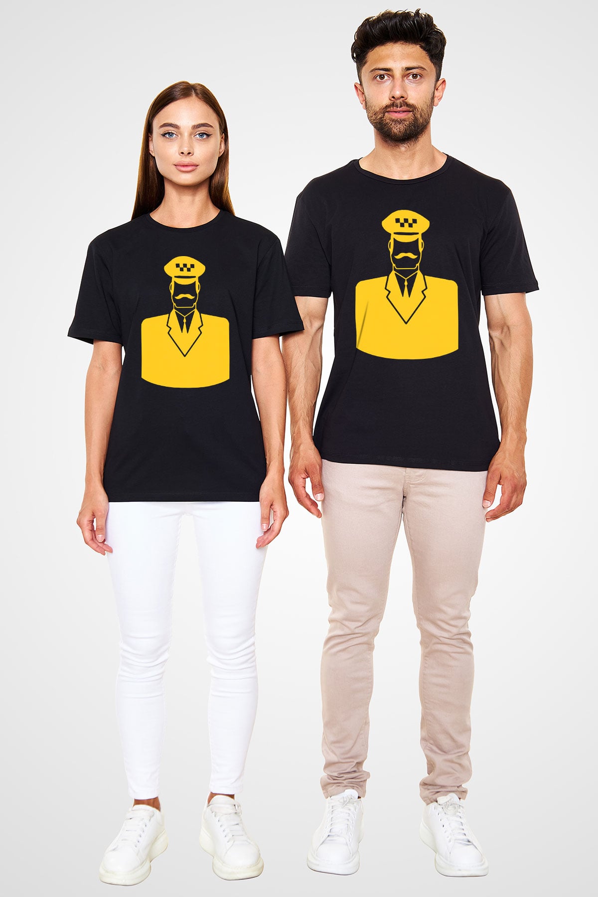 Taksici Siyah Unisex Tişört T-Shirt - TişörtFabrikası