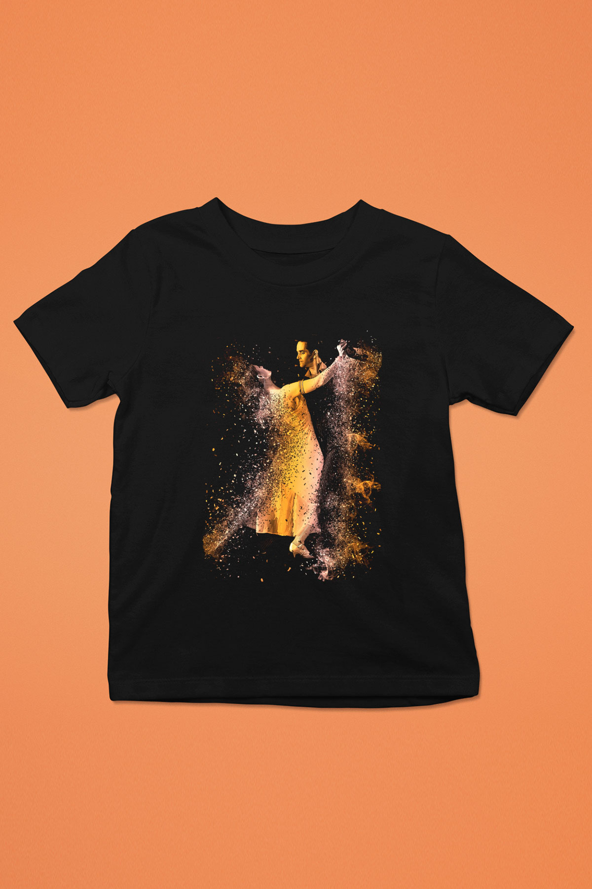 Tango Baskılı Siyah Unisex Çocuk Tişört