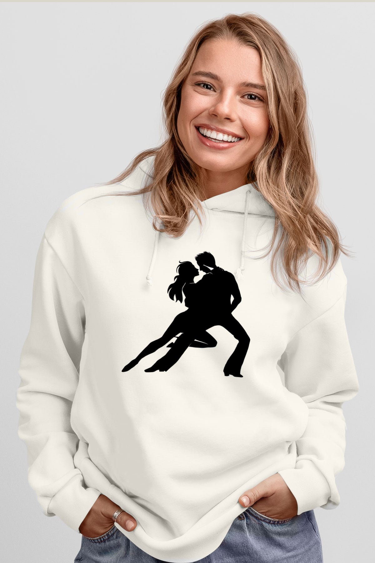 Tango Beyaz Unisex Hoodie