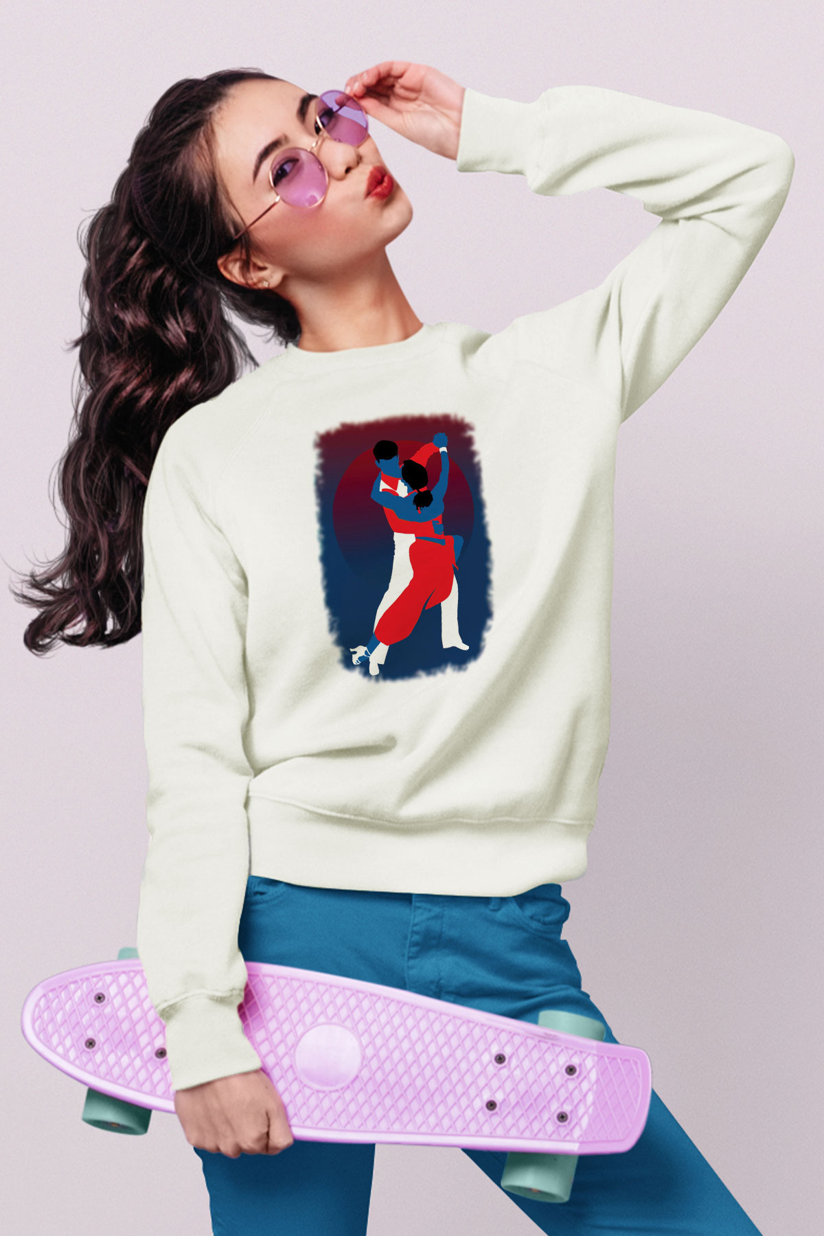 Tango Beyaz Unisex Sweatshirt