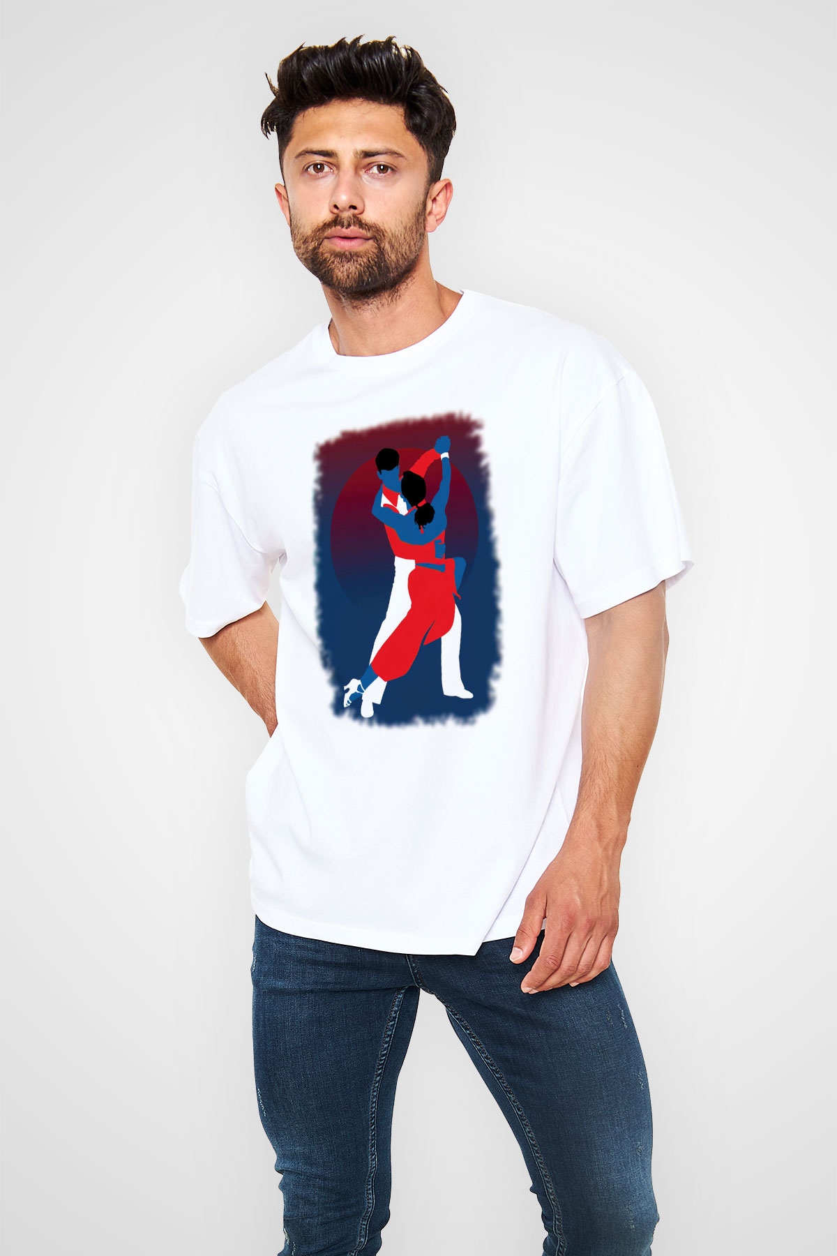 Tango Beyaz Oversize Tişört Oversize T-shirt - TişörtFabrikası