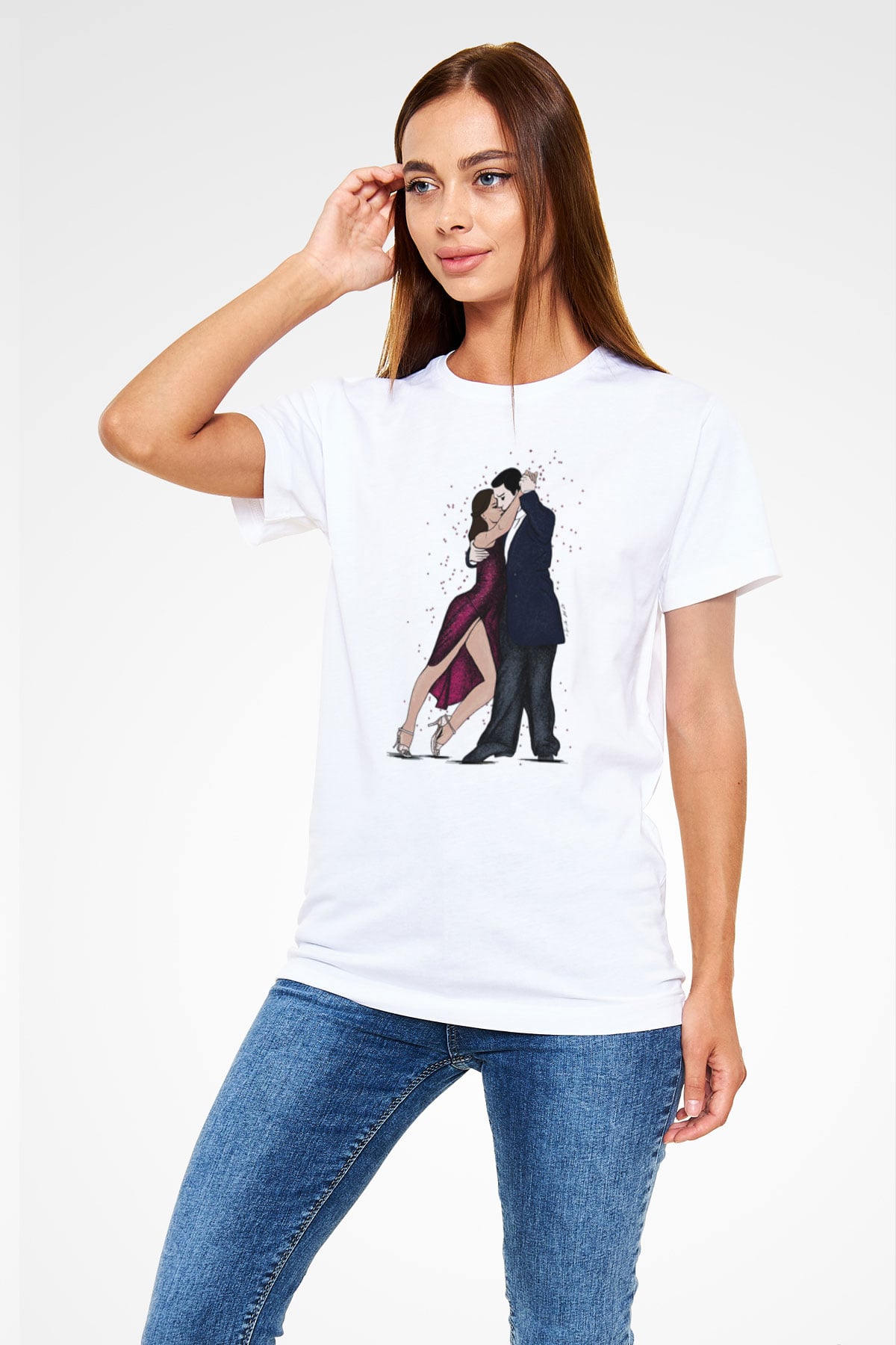 Tango Beyaz Unisex Tişört T-Shirt - TişörtFabrikası