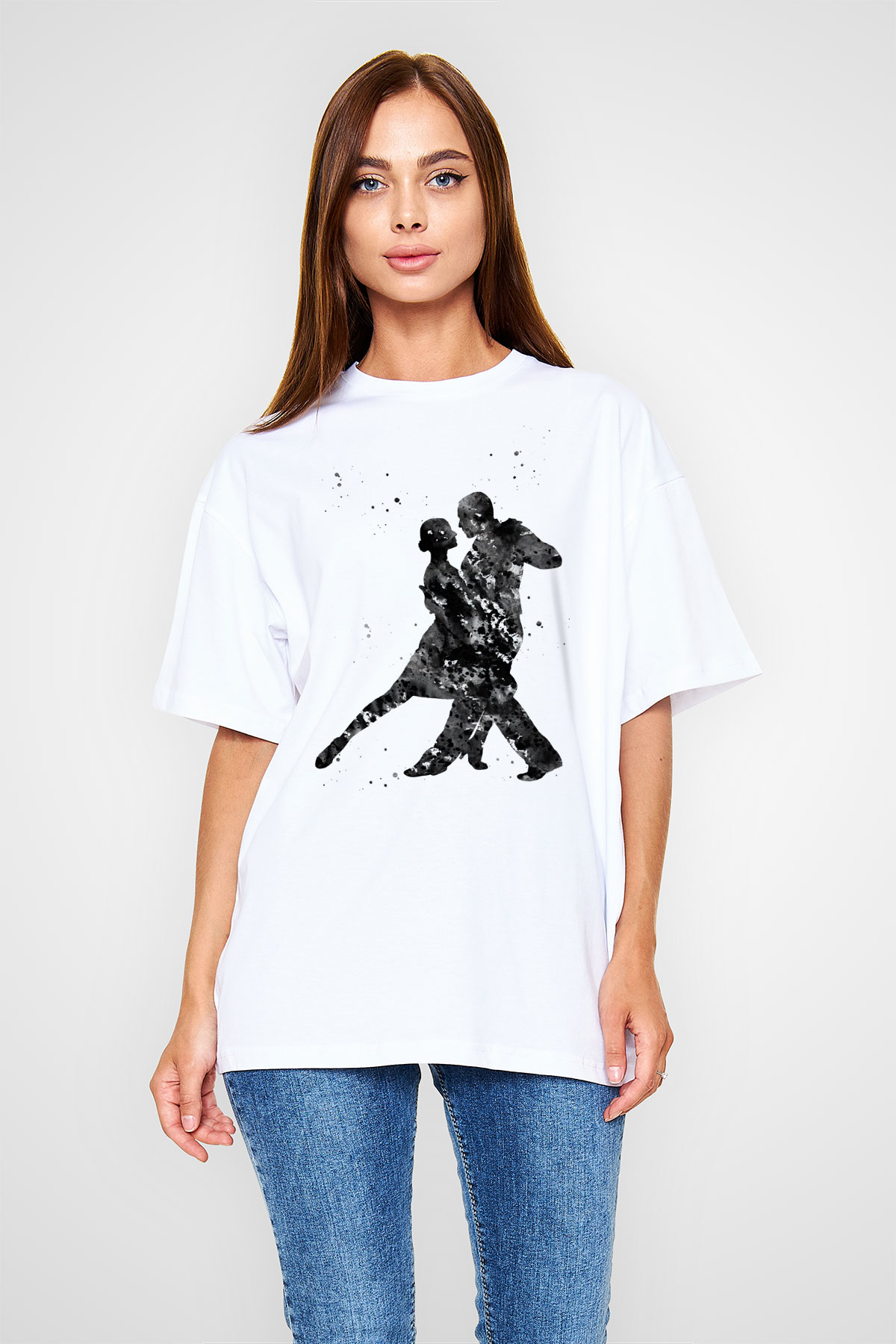 Tango Beyaz Oversize Tişört Oversize T-shirt - TişörtFabrikası