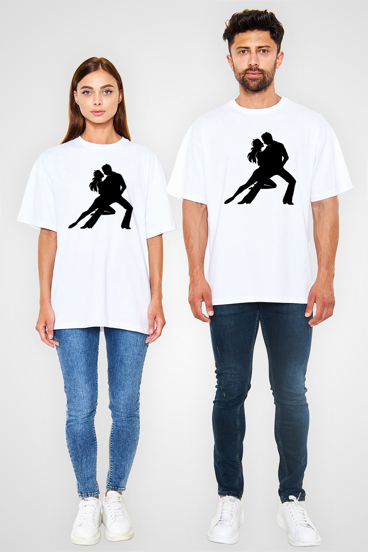 Tango Beyaz Oversize Tişört Oversize T-shirt - TişörtFabrikası