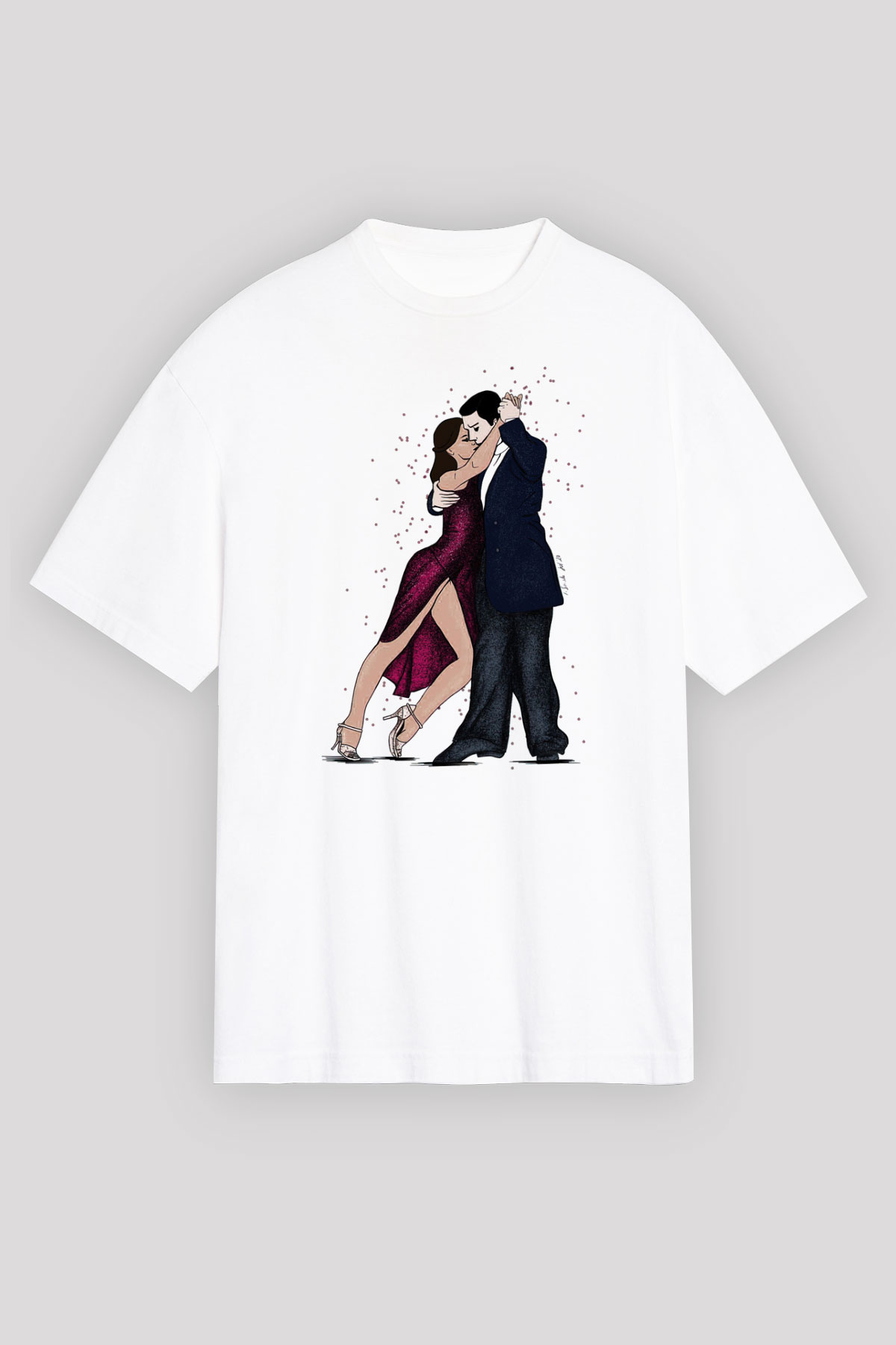 Tango Beyaz Oversize Tişört Oversize T-shirt - TişörtFabrikası