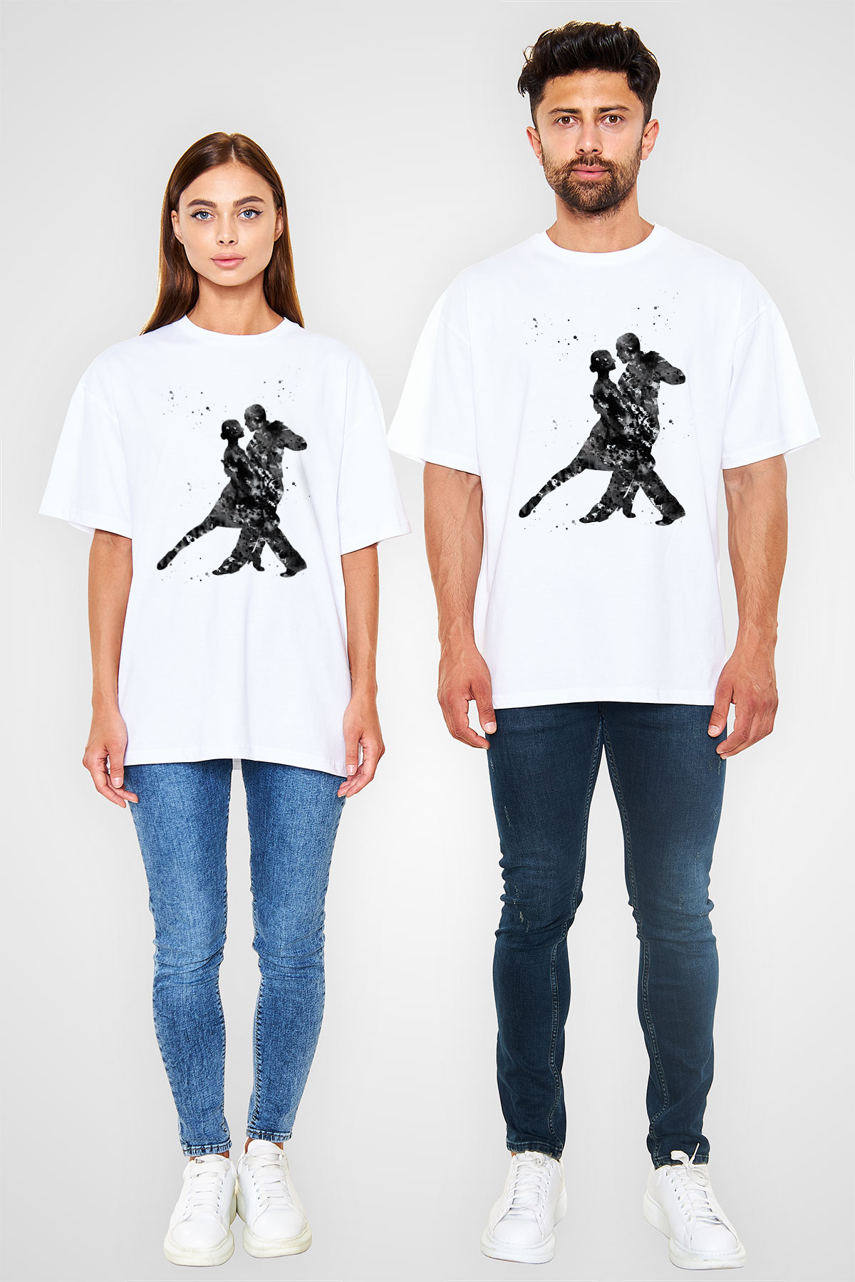 Tango Beyaz Oversize Tişört Oversize T-shirt - TişörtFabrikası