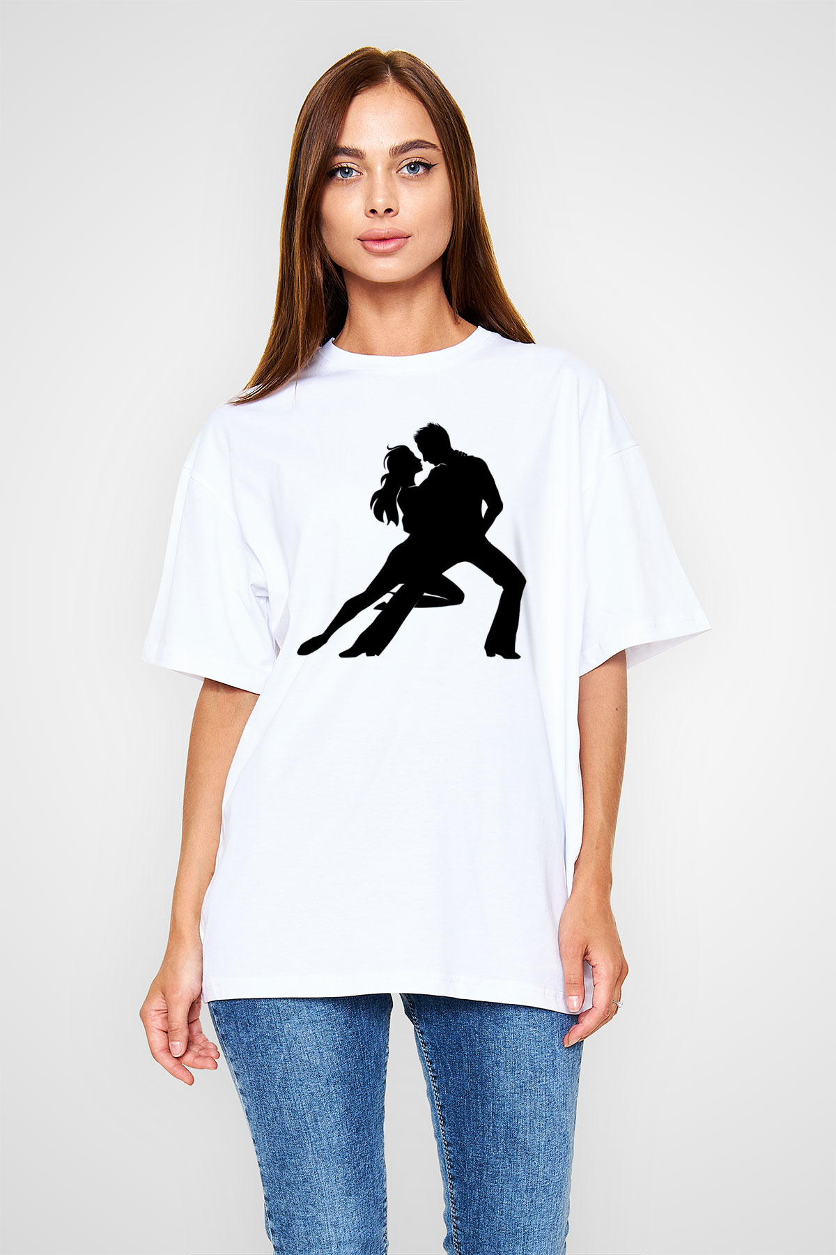 Tango Beyaz Oversize Tişört Oversize T-shirt - TişörtFabrikası
