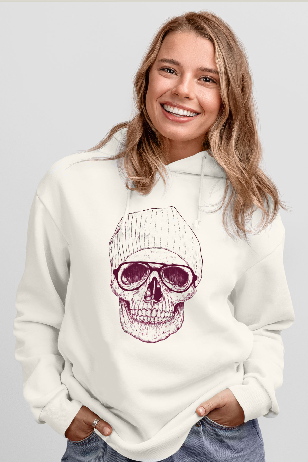 Tasarım Kapşonlu Sweatshirt TSR108