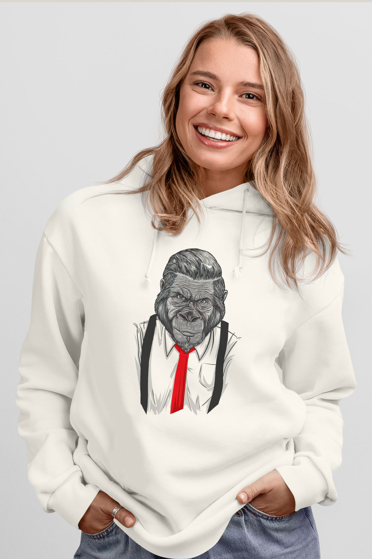 Tasarım Kapşonlu Sweatshirt TSR165