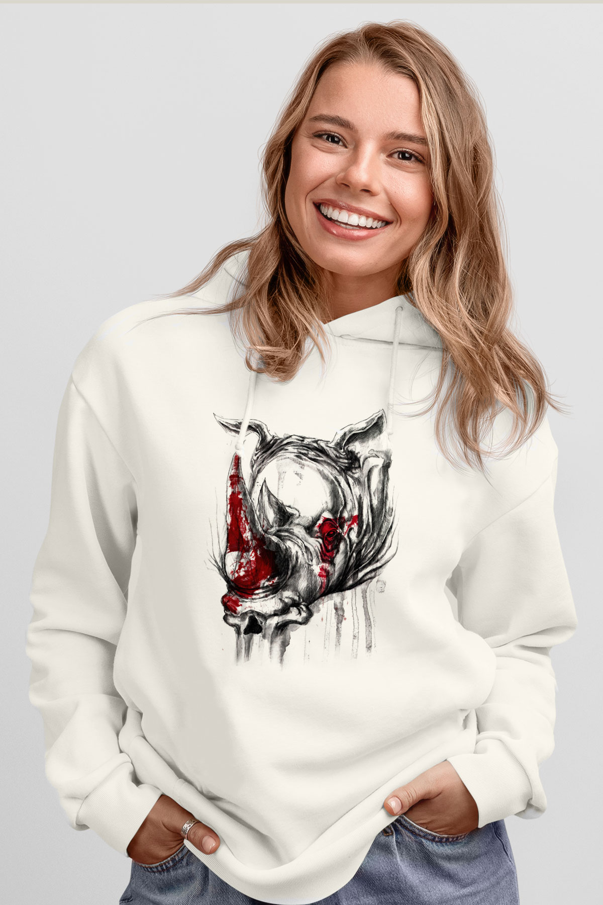Tasarım Kapşonlu Sweatshirt TSR42