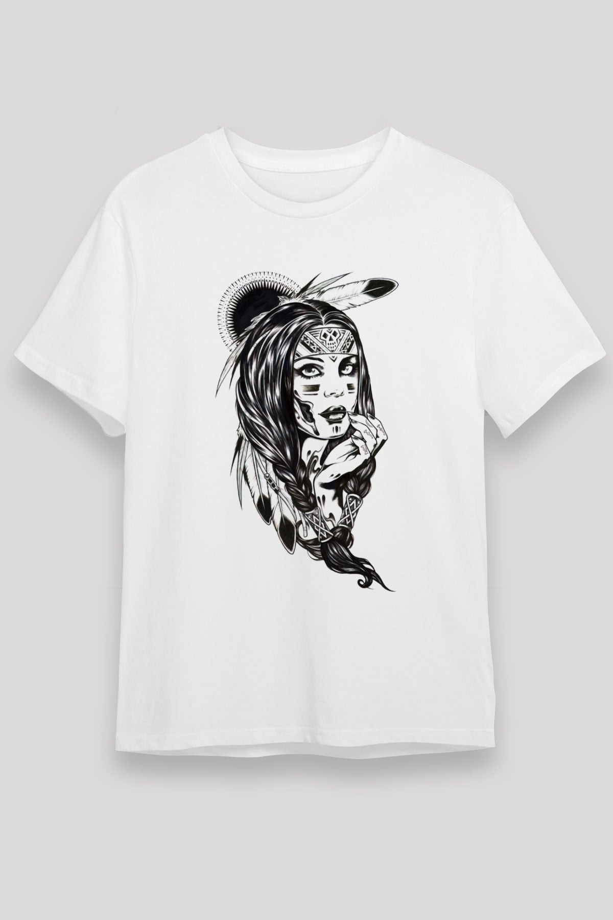 Apaçi Kız Baskılı Unisex Beyaz Tişört