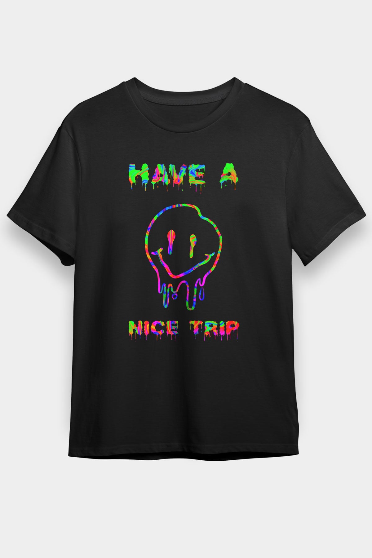 Emoji Baskılı Unisex Siyah Tişört
