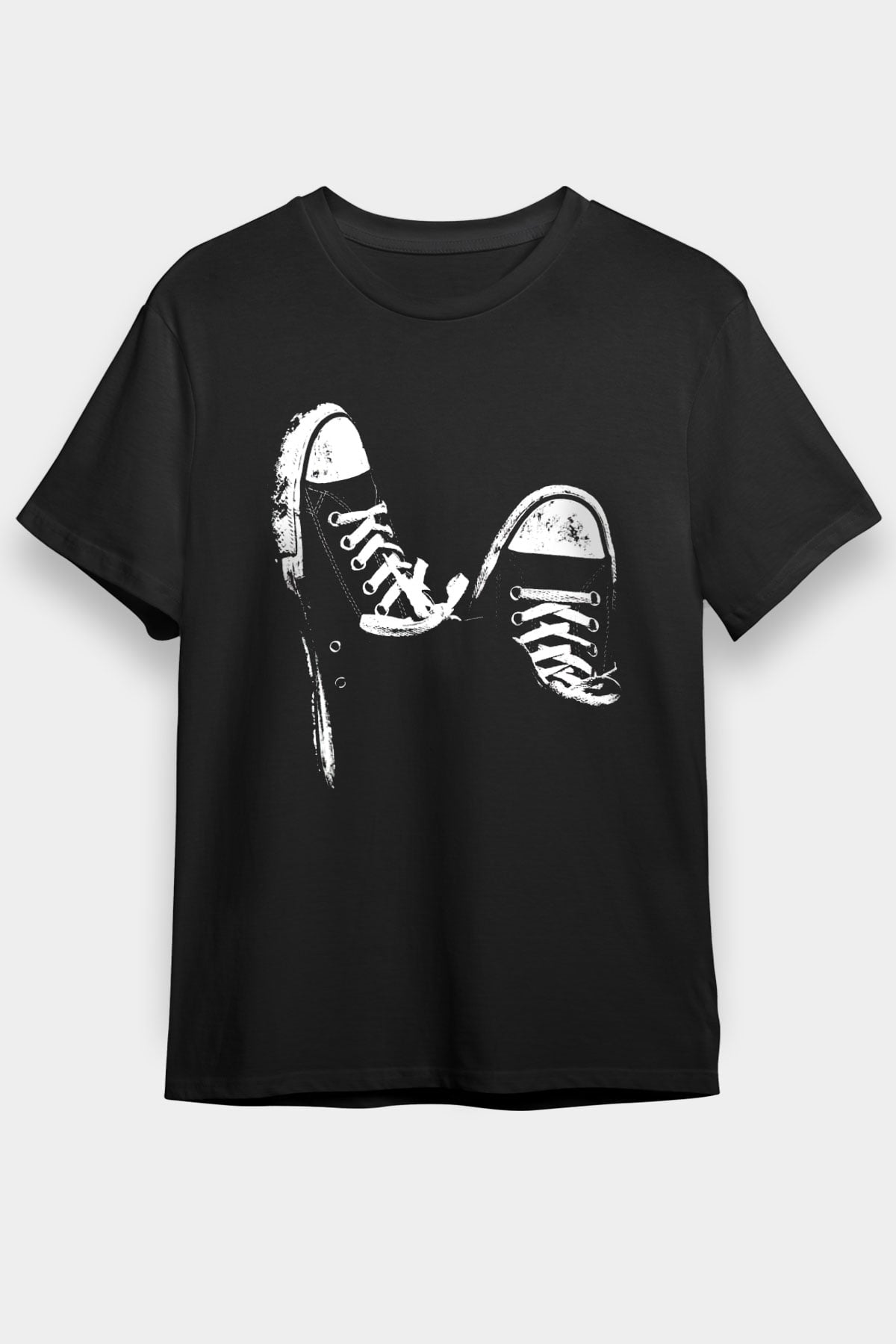 Converse Baskılı Unisex Siyah Tişört