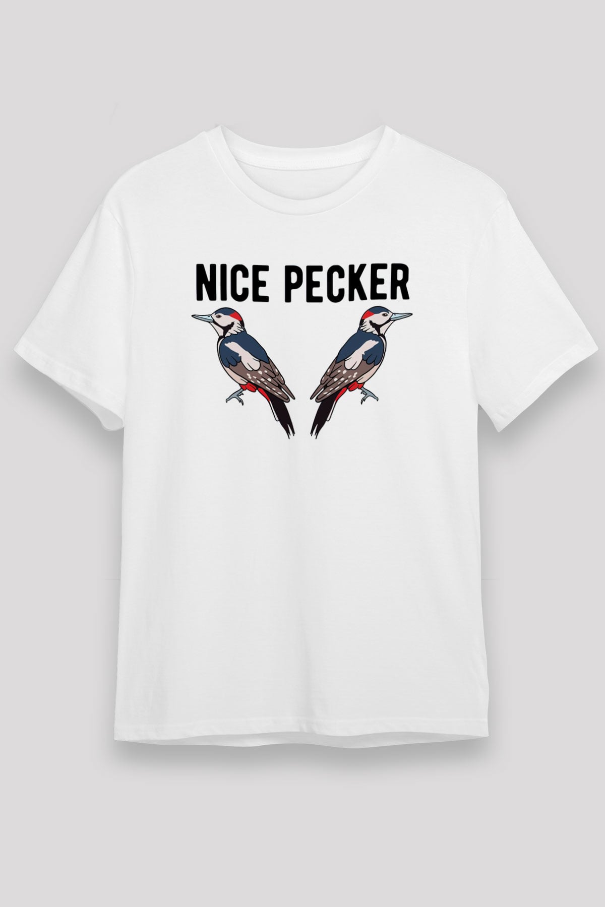 Nice Pecker Baskılı Unisex Beyaz Tişört