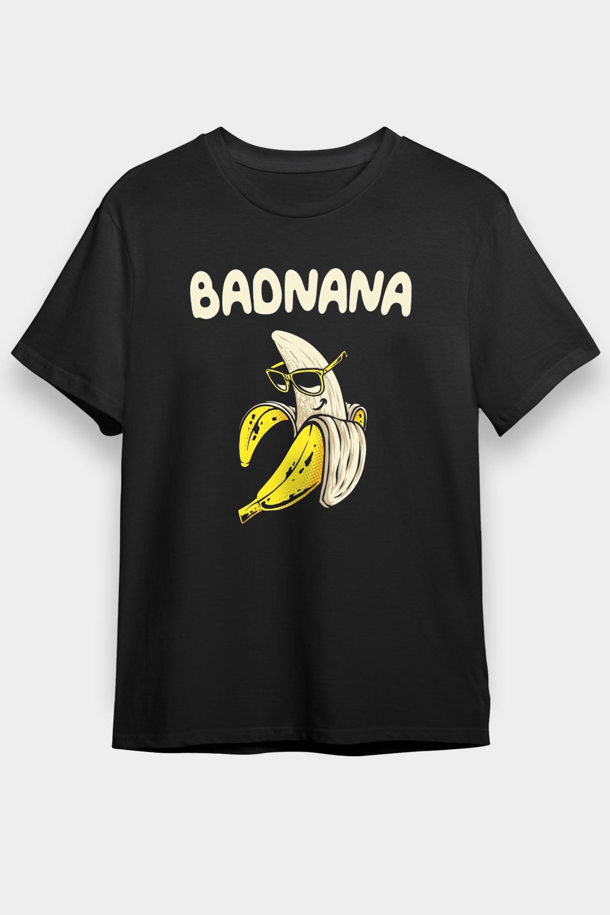 Badnana Muz Baskılı Unisex Siyah Tişört