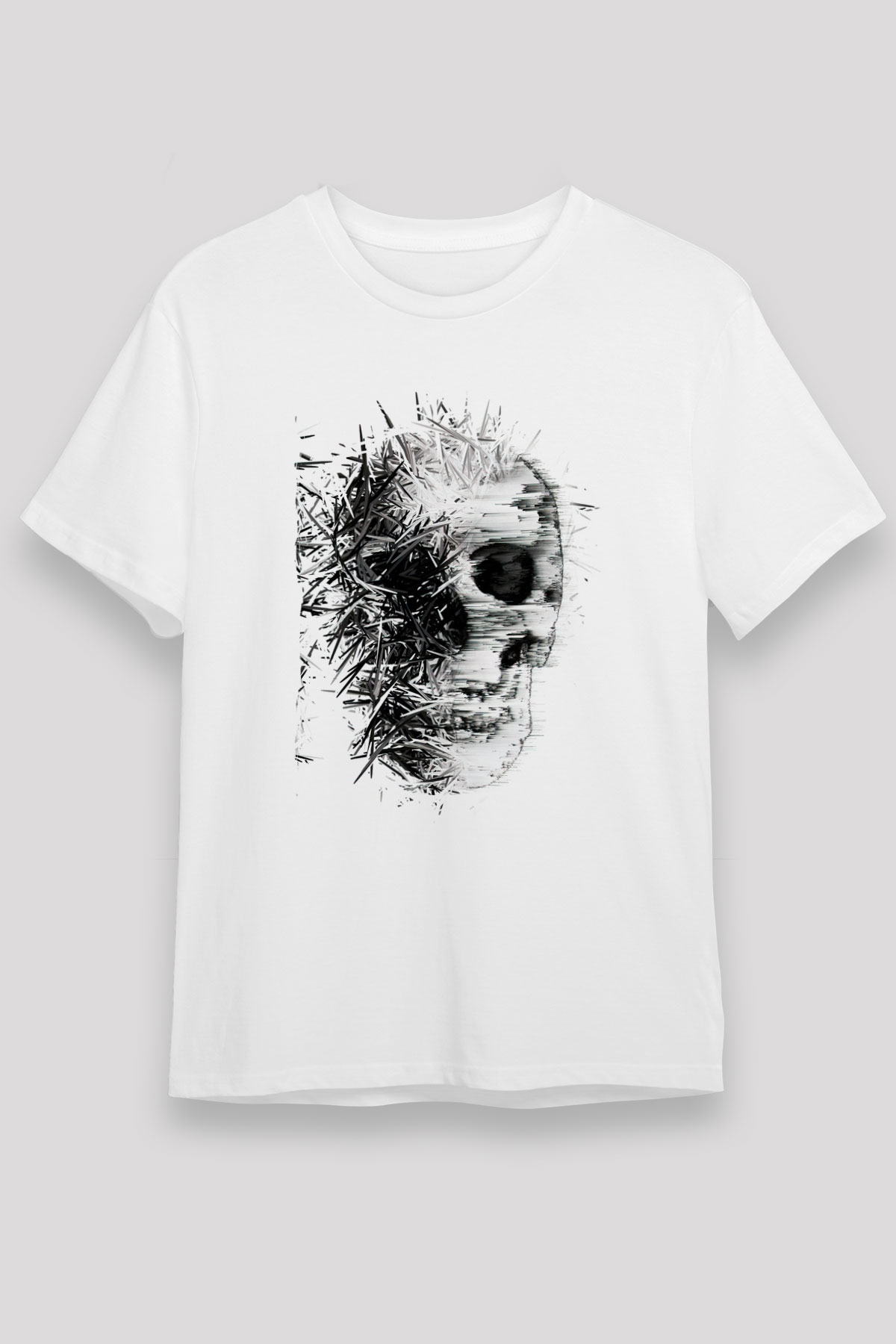Kurukafa Baskılı Beyaz Tshirt