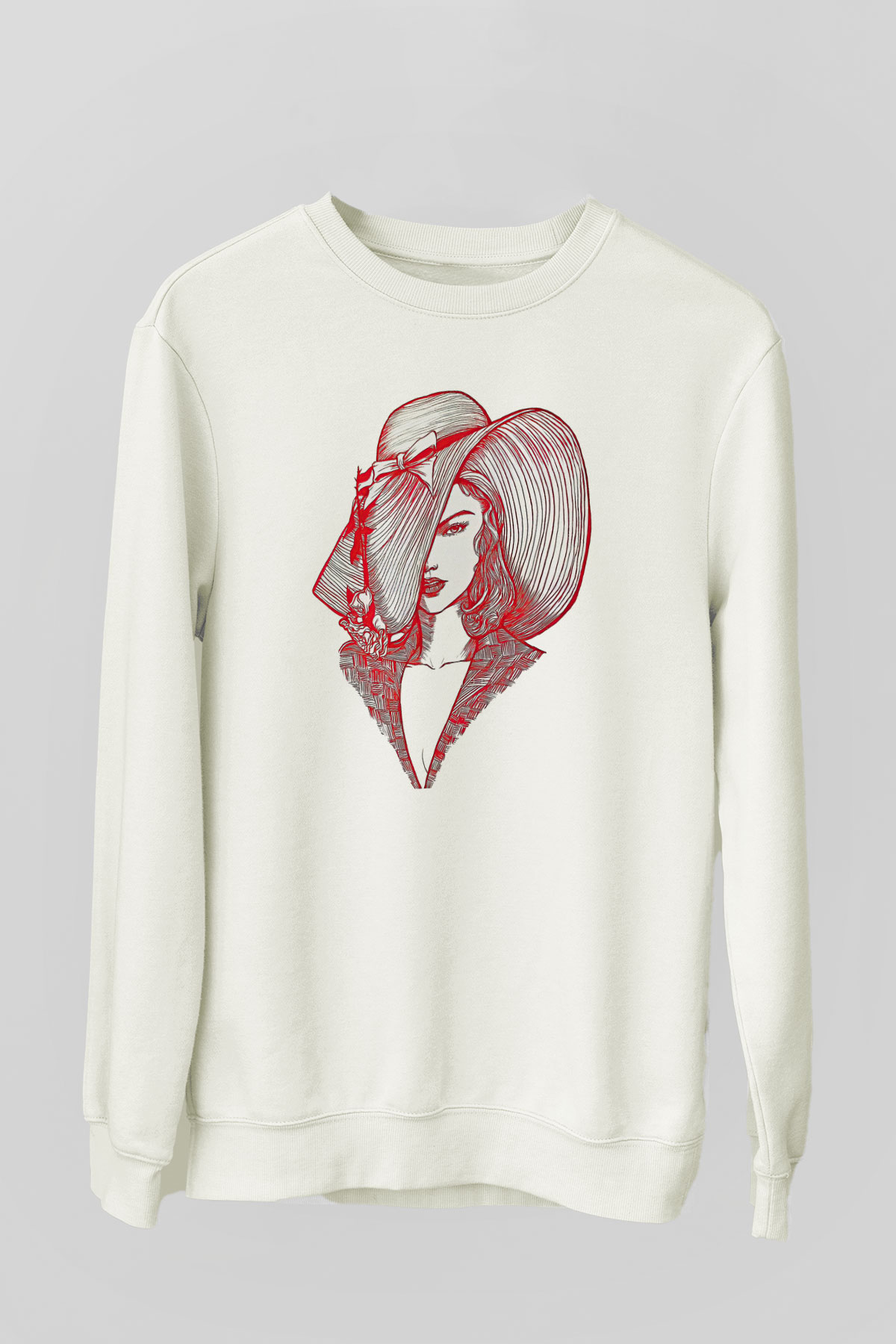 Taylor Swift Baskılı Beyaz Unisex Sweatshirt