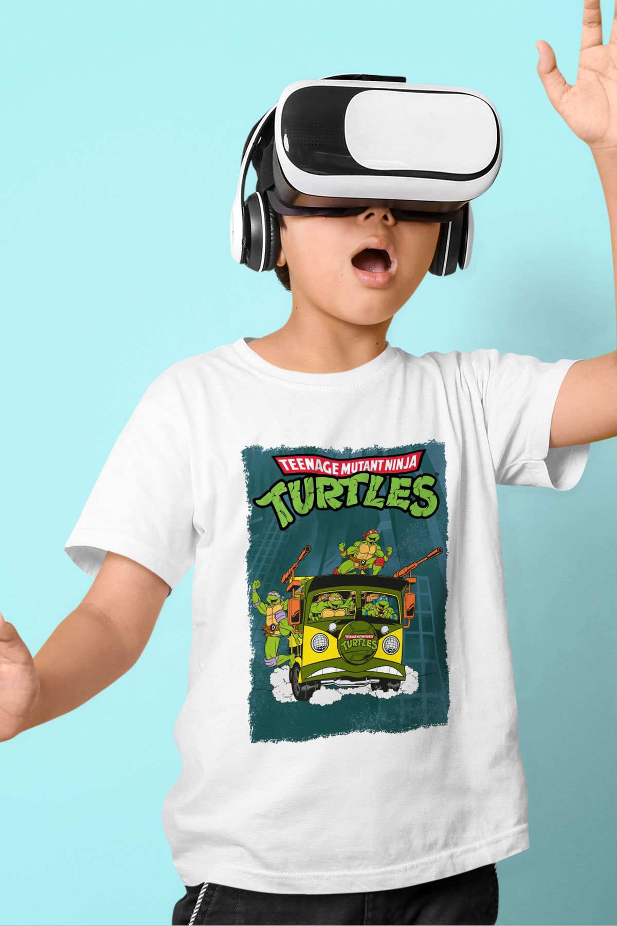 Teenage Mutant Ninja Turtles Ninja Kaplumbağalar Beyaz Unisex Çocuk Tişört