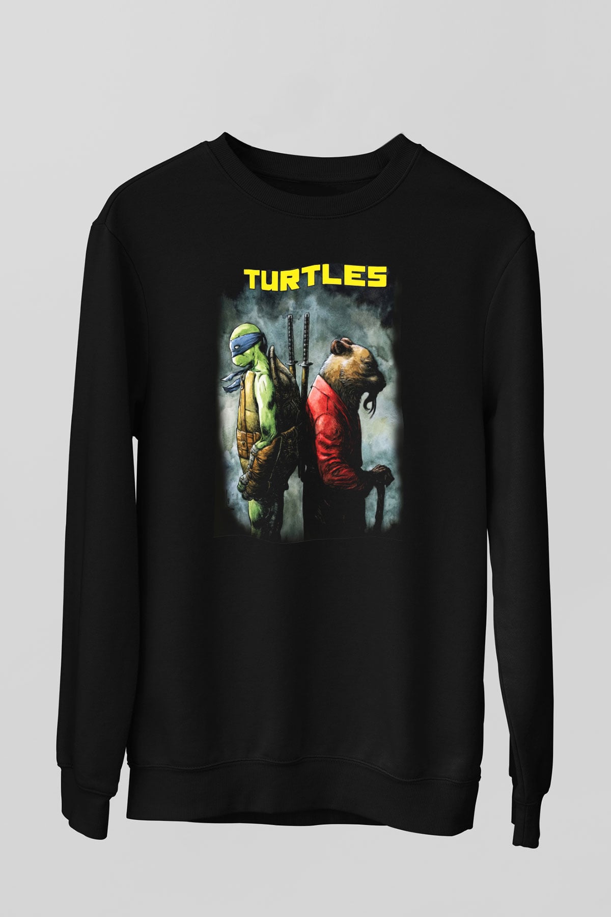 Teenage Mutant Ninja Turtles Ninja Kaplumbağalar Siyah Unisex Sweatshirt