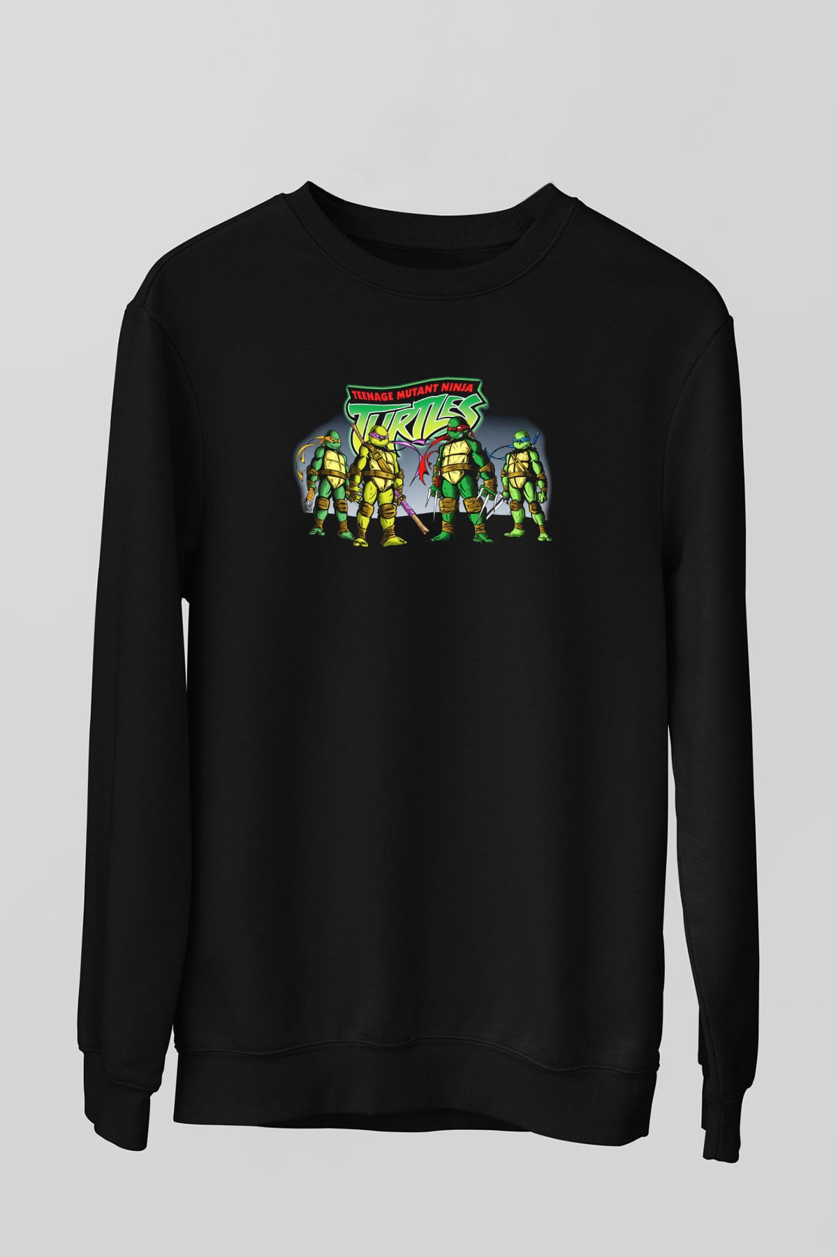 Teenage Mutant Ninja Turtles Ninja Kaplumbağalar Siyah Unisex Sweatshirt