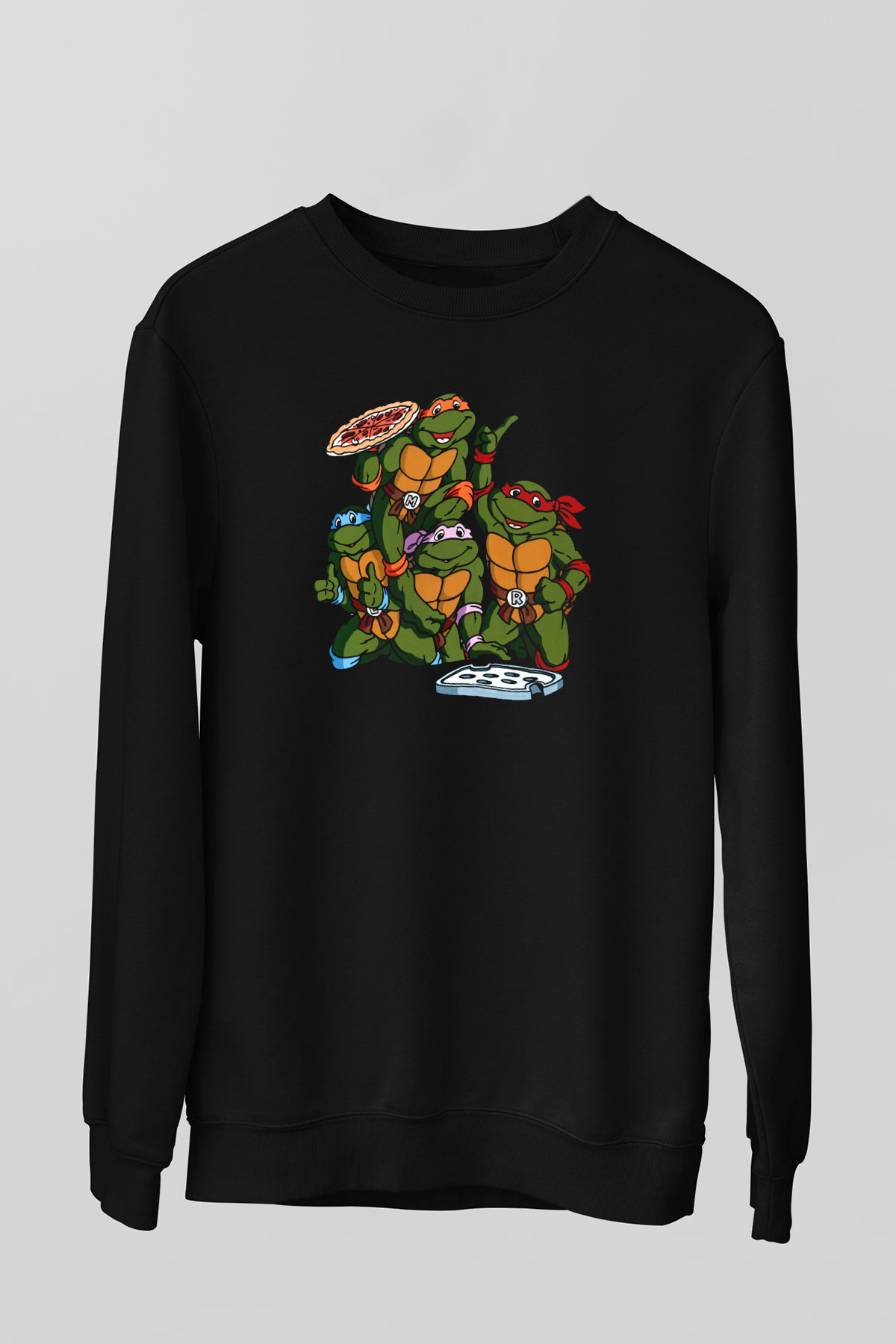 Teenage Mutant Ninja Turtles Ninja Kaplumbağalar Siyah Unisex Sweatshirt