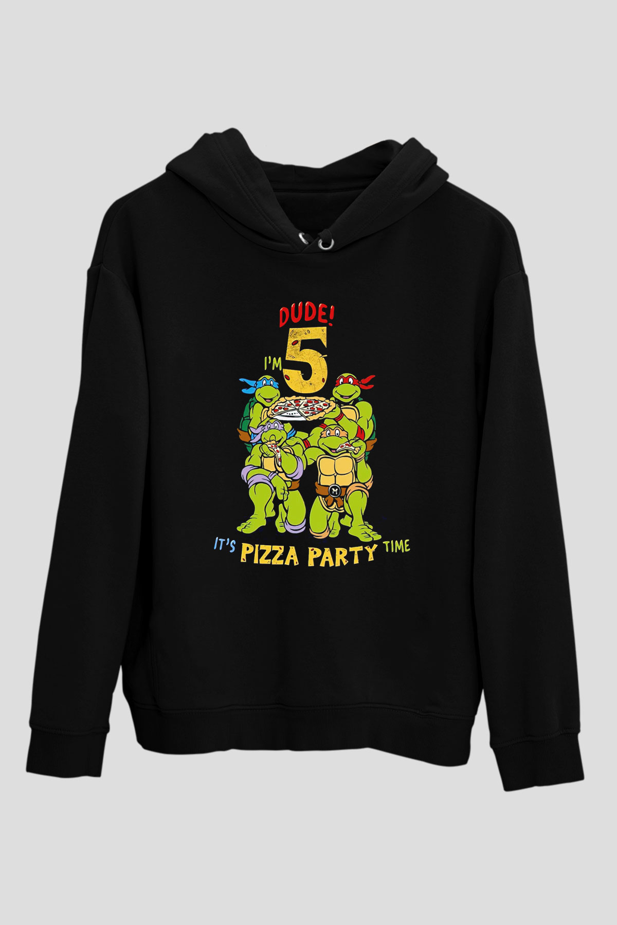 Teenage Mutant Ninja Turtles Ninja Kaplumbağalar Siyah Unisex Hoodie
