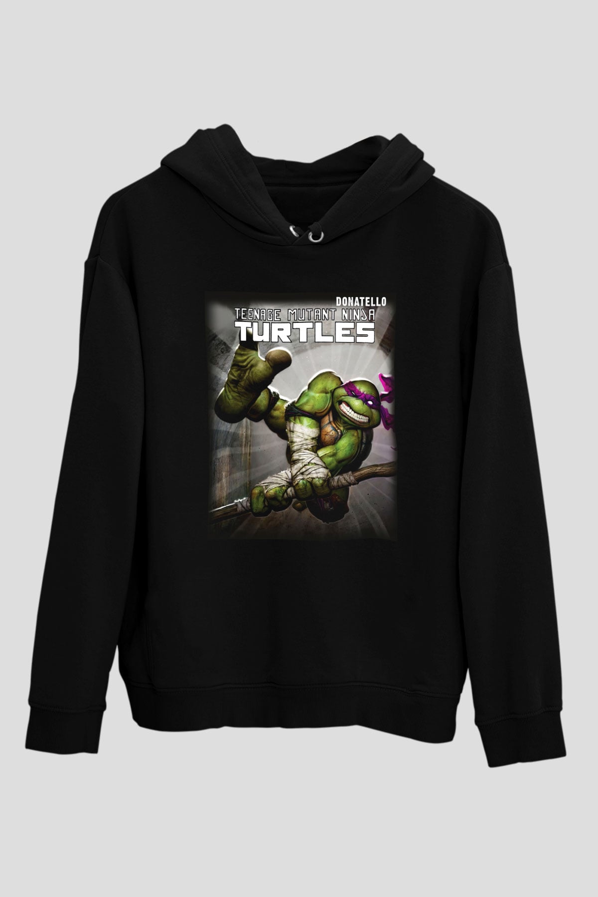 Teenage Mutant Ninja Turtles Ninja Kaplumbağalar Siyah Unisex Kapüşonlu Sweatshirt