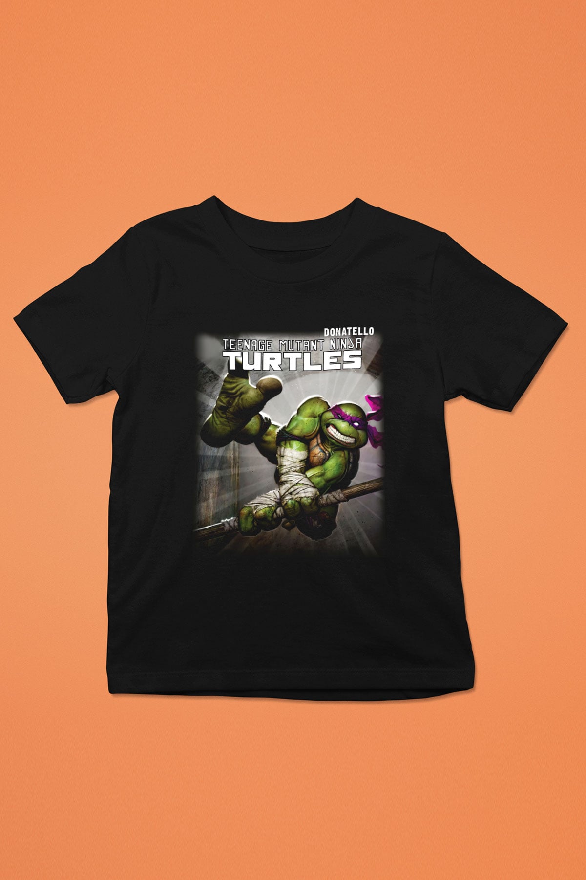 Teenage Mutant Ninja Turtles Ninja Kaplumbağalar Baskılı Siyah Unisex Çocuk Tişört