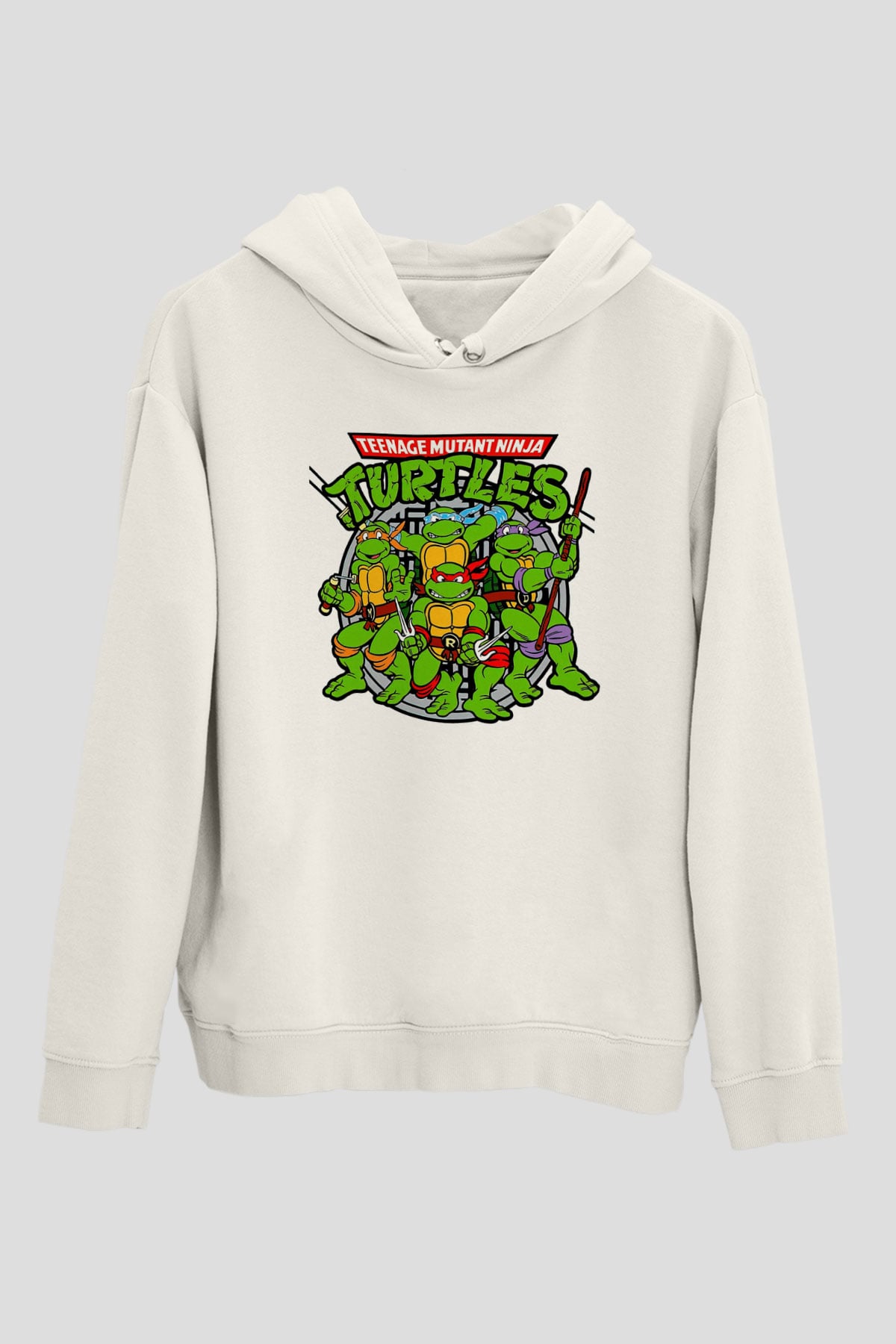 Teenage Mutant Ninja Turtles Ninja Kaplumbağalar Beyaz Unisex Hoodie