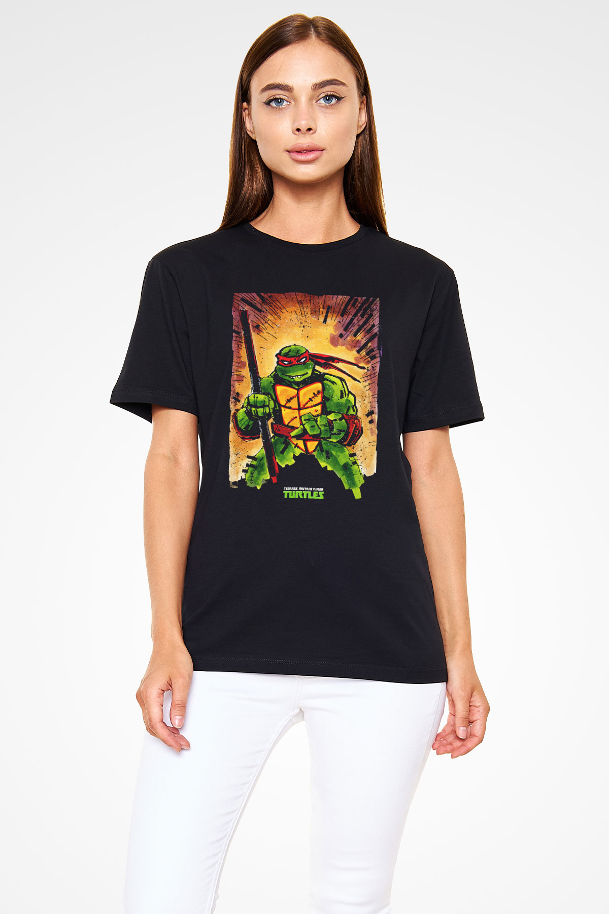 Teenage Mutant Ninja Turtles Ninja Kaplumbağalar Siyah Unisex Tişört
