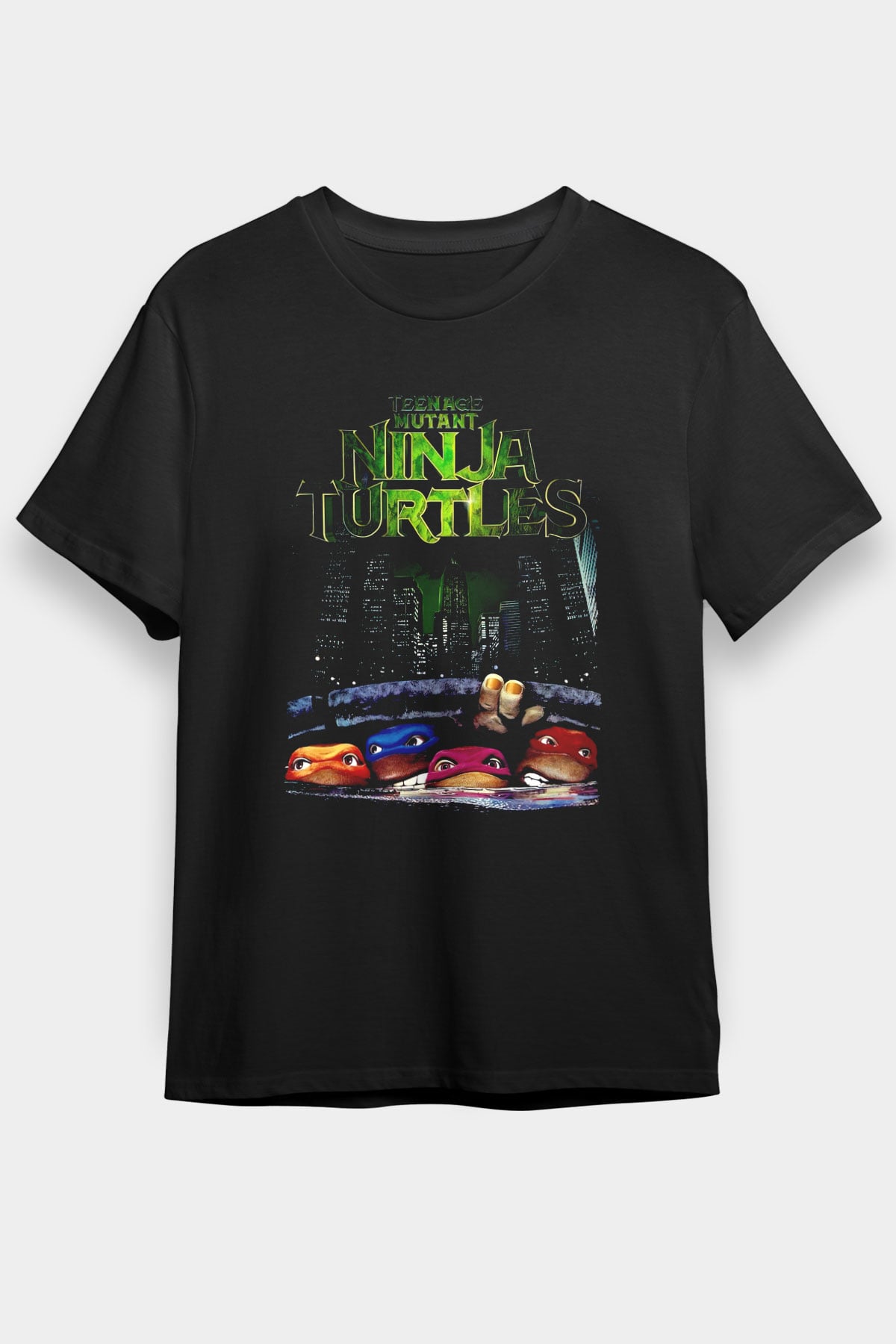Teenage Mutant Ninja Turtles Ninja Kaplumbağalar Siyah Unisex Tişört