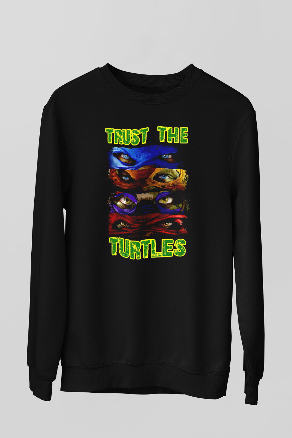 Teenage Mutant Ninja Turtles Ninja Kaplumbağalar Siyah Unisex  Sweatshirt