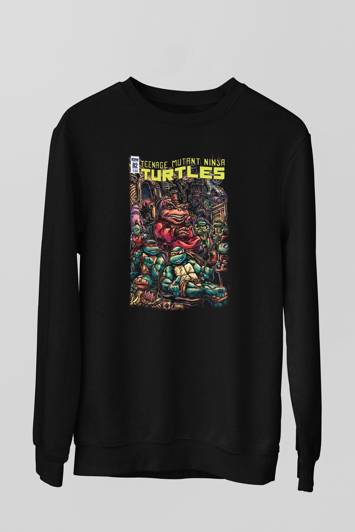 Teenage Mutant Ninja Turtles Ninja Kaplumbağalar Siyah Unisex Sweatshirt