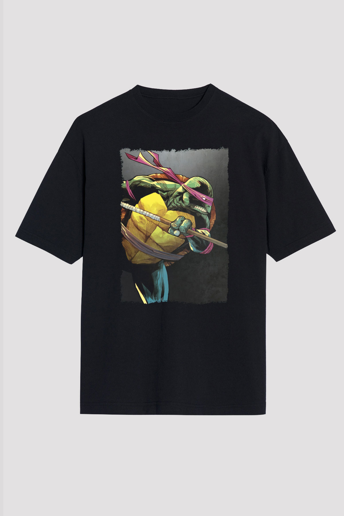 Teenage Mutant Ninja Turtles Ninja Kaplumbağalar Siyah Oversize Tişört Oversize T-shirt