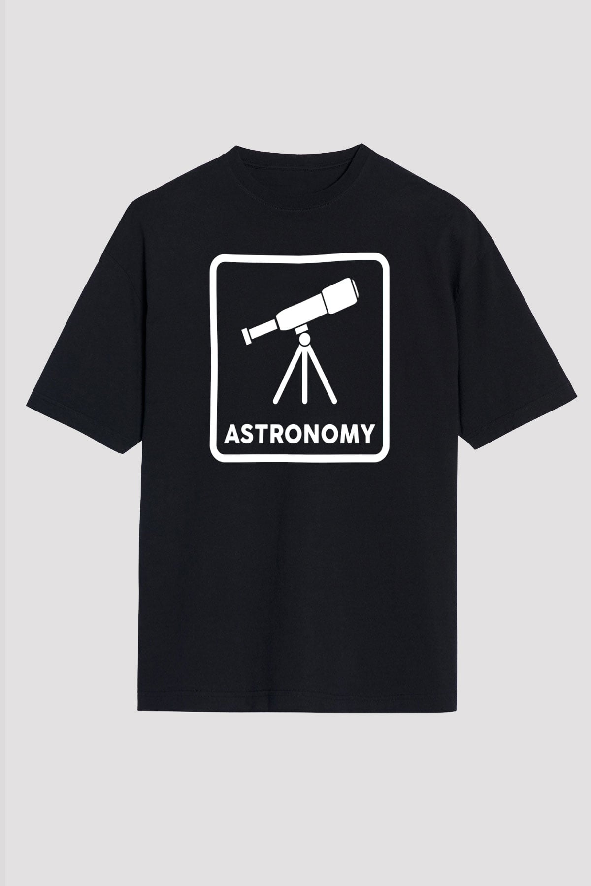 Teleskop Baskılı Unisex Oversize Tişört - Tshirt