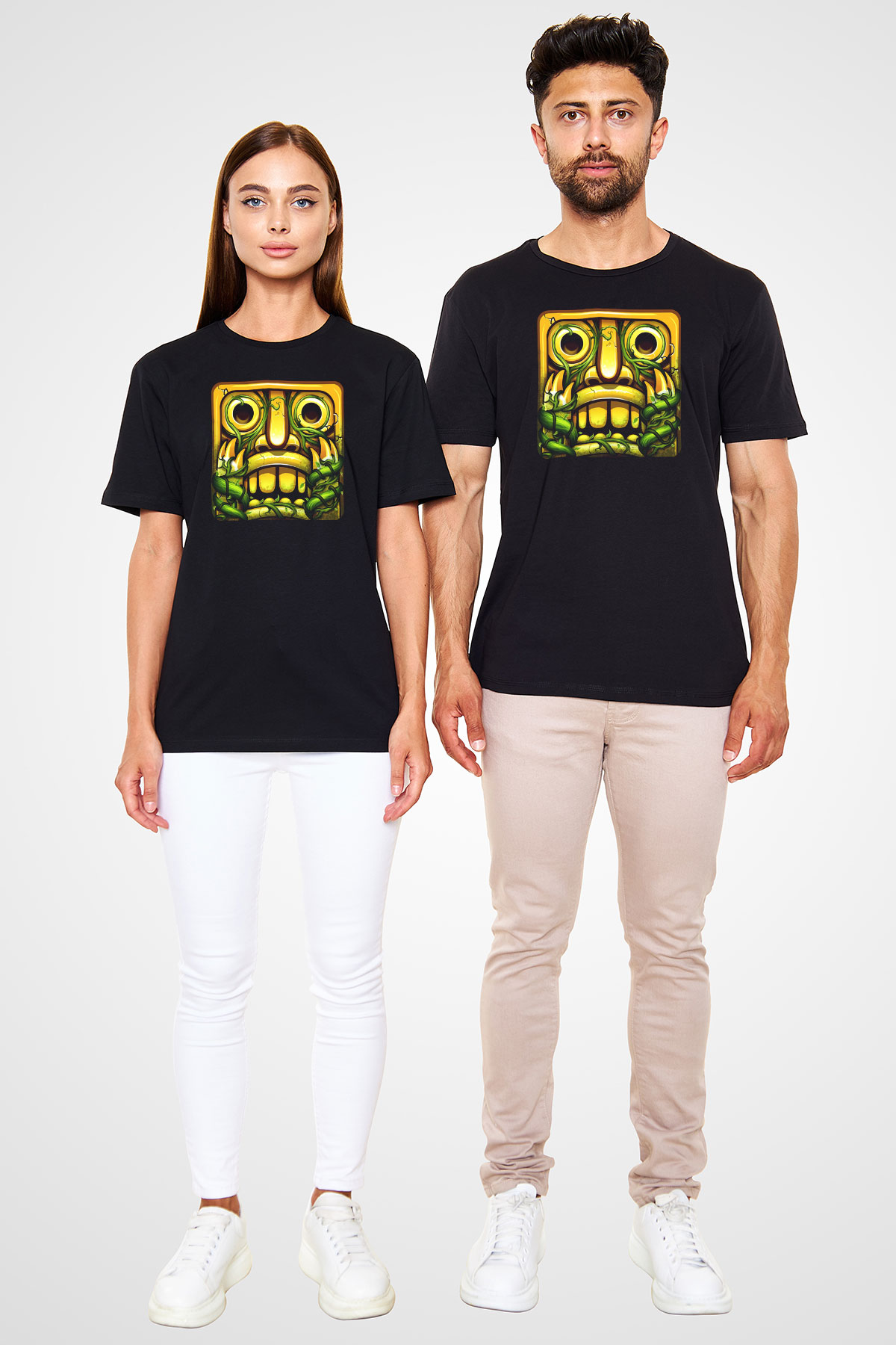 Temple Run Siyah Unisex Tişört T-Shirt
