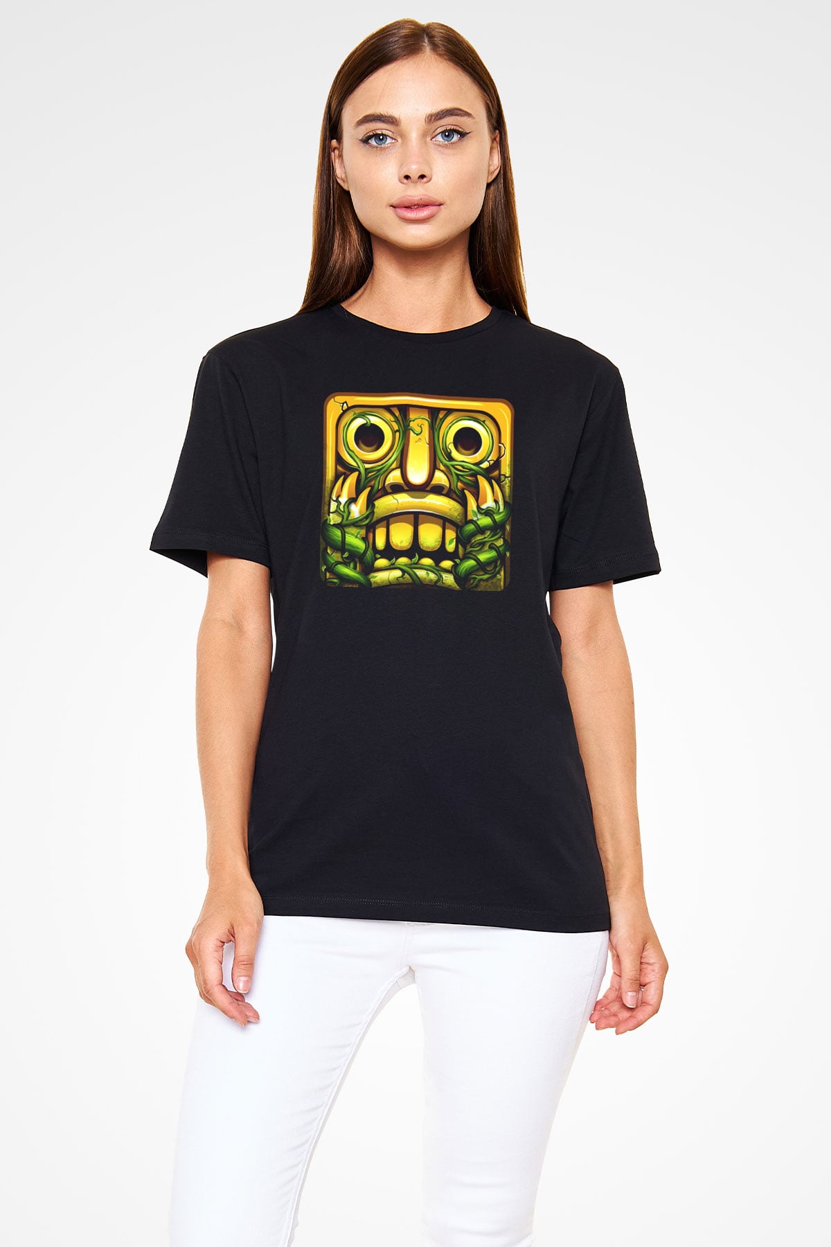 Temple Run Siyah Unisex Tişört T-Shirt