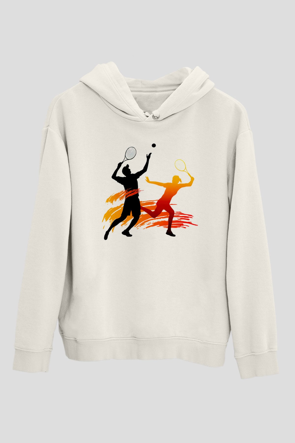 Tenis Beyaz Unisex Hoodie