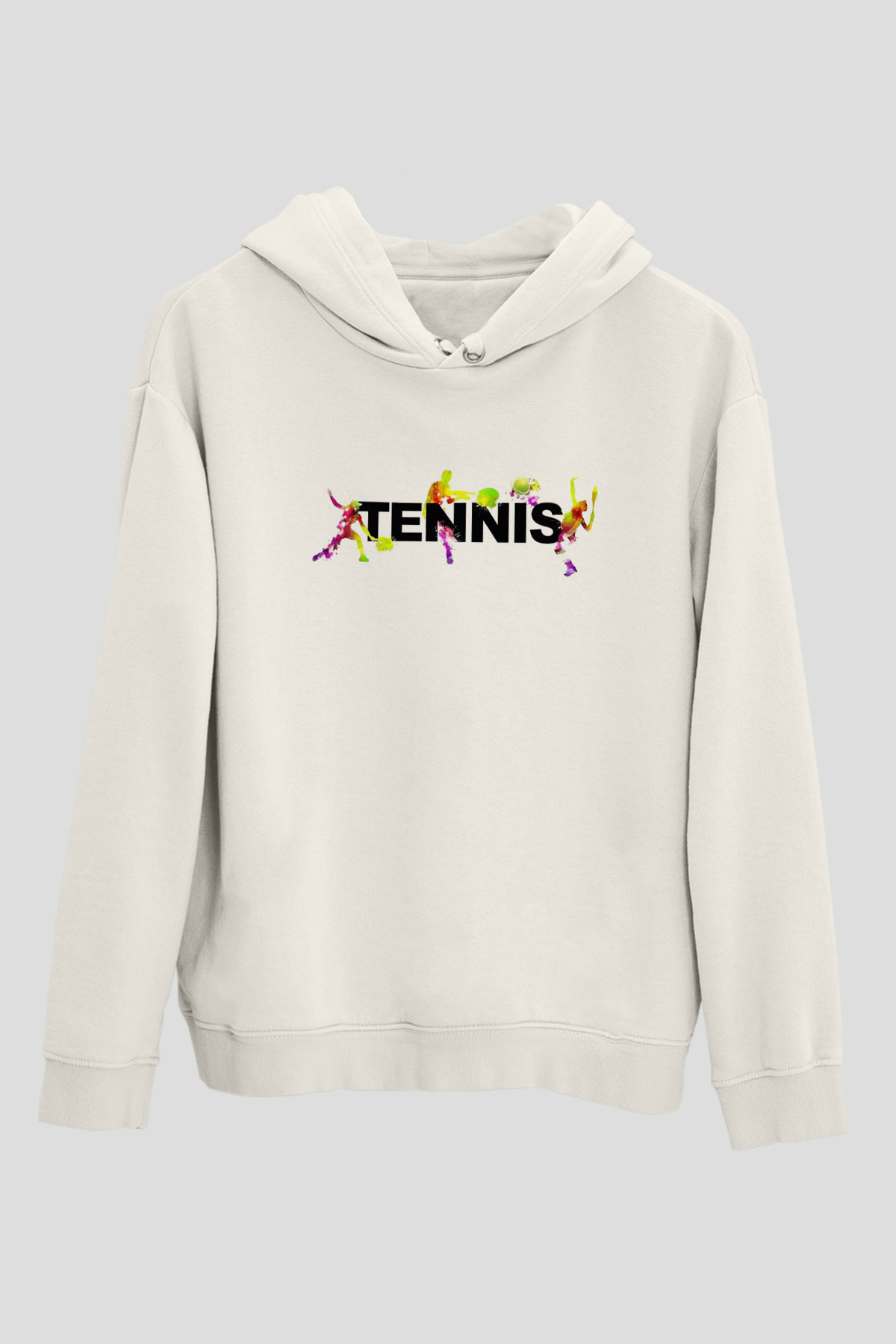 Tenis Beyaz Unisex Hoodie