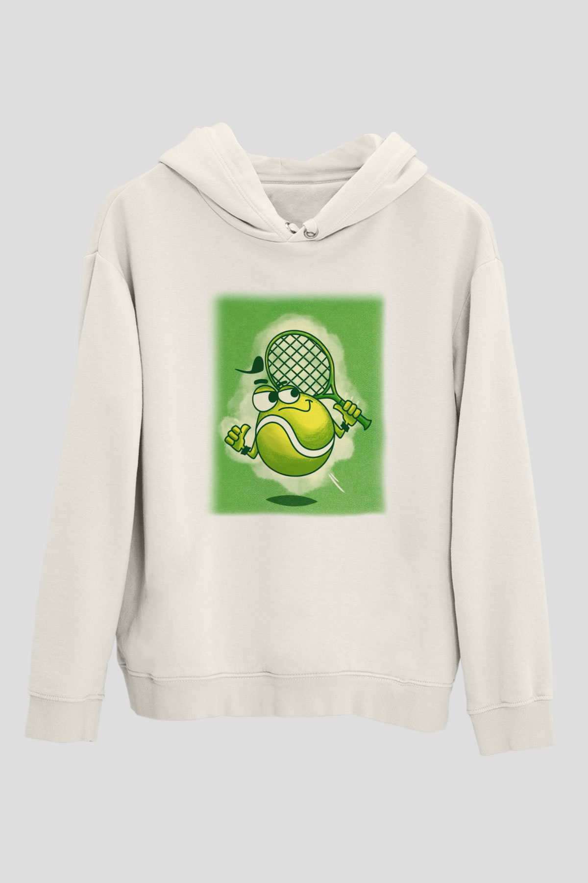 Tenis Beyaz Unisex Hoodie