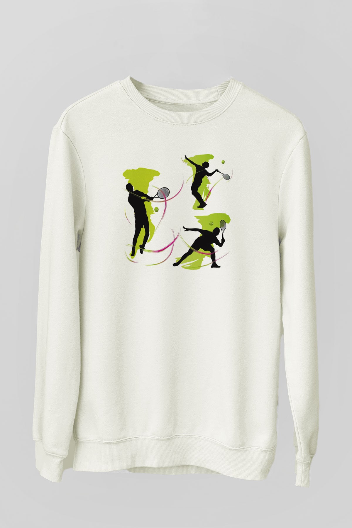 Tenis Beyaz Unisex Sweatshirt